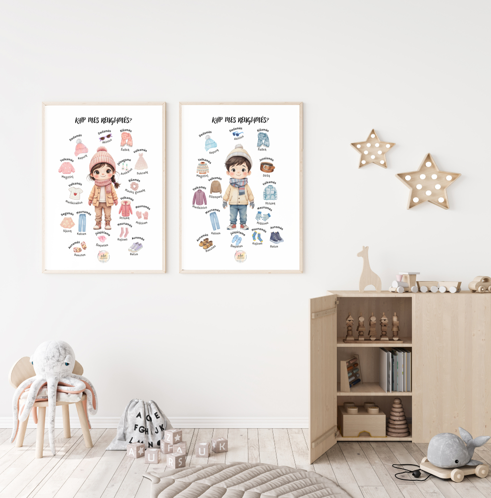 Kaip mes rengiamės? (berniukas ir mergaitė) (2 vnt)