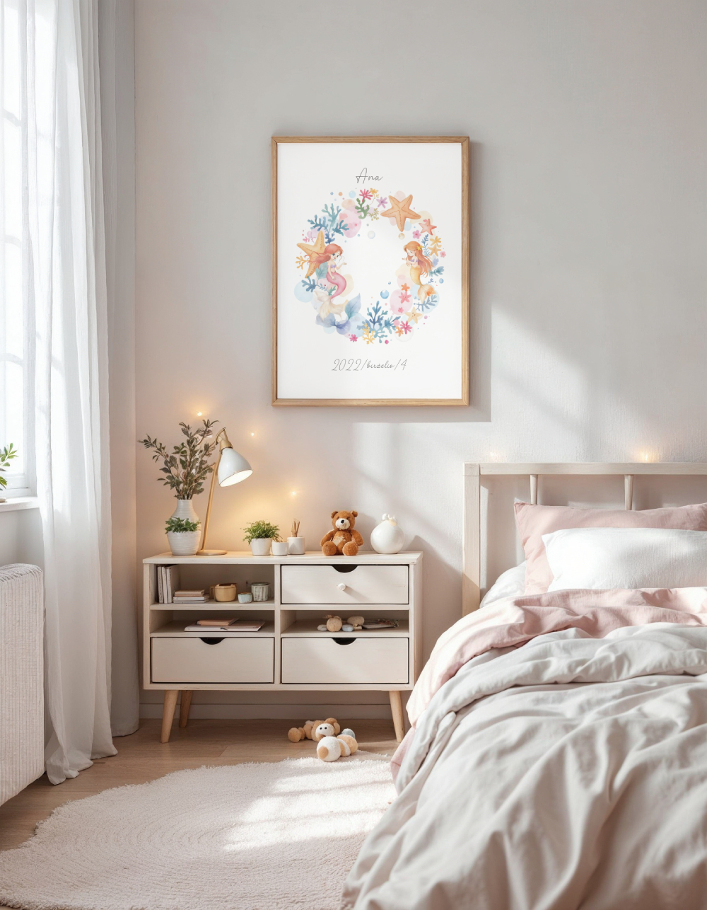 Personalizuotas vardo plakatas "Undinėlės"