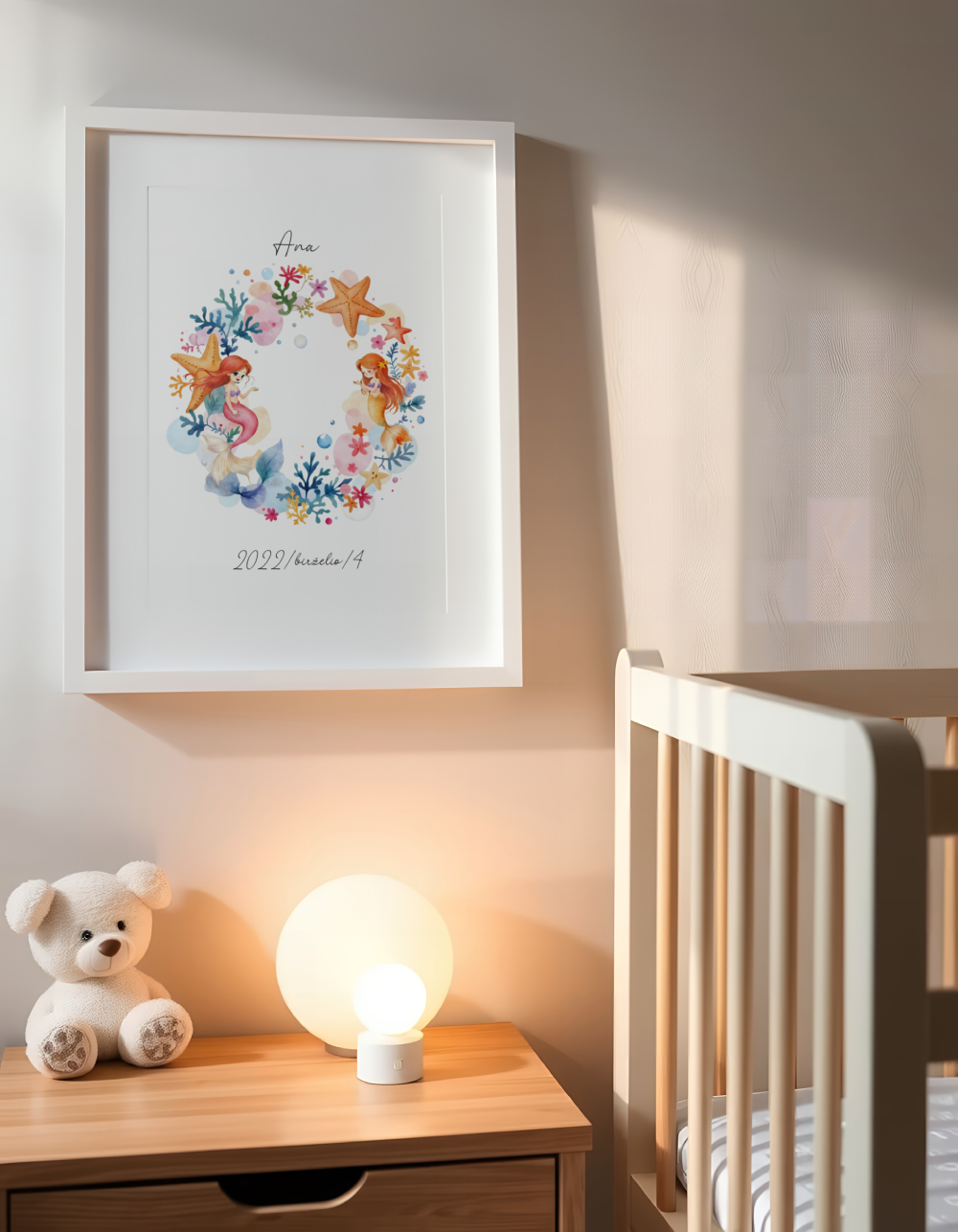 Personalizuotas vardo plakatas "Undinėlės"