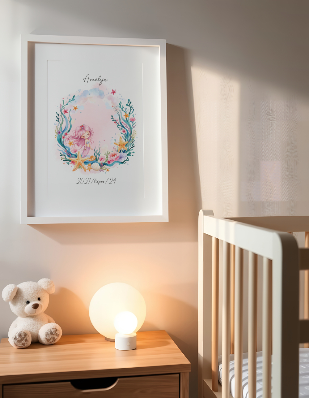 Personalizuotas vardo plakatas "Undinėlė"