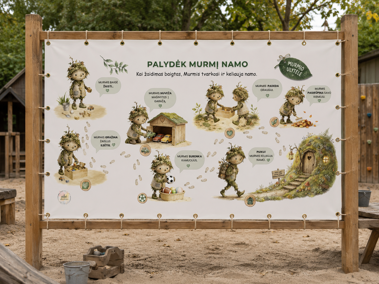  Darželio lauko susitarimų tentas „Palydėk Murmį namo“