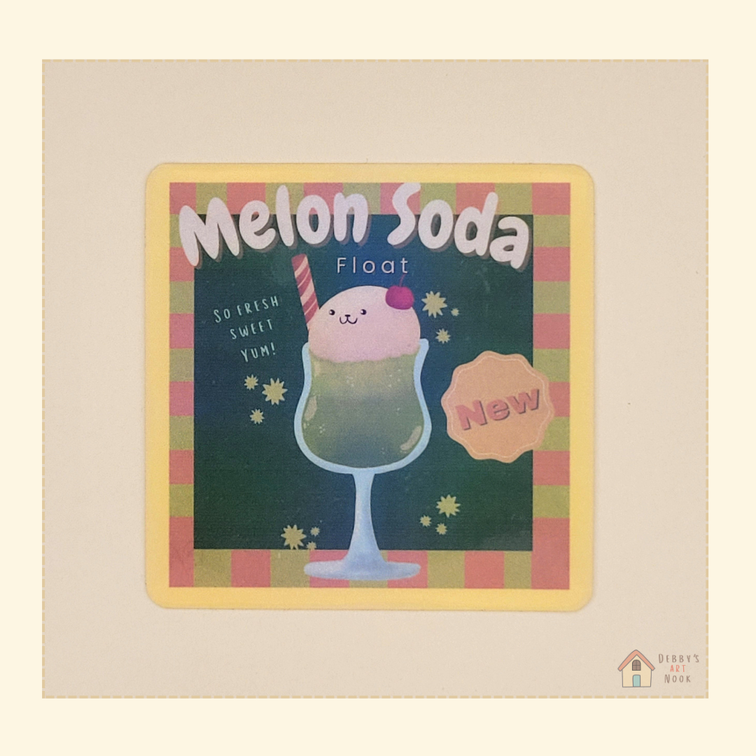 Melon Soda Vinyl Sticker 