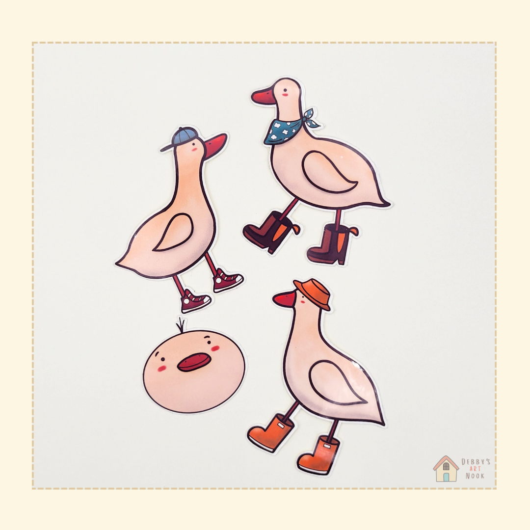 Silly Geese Vinyl Sticker