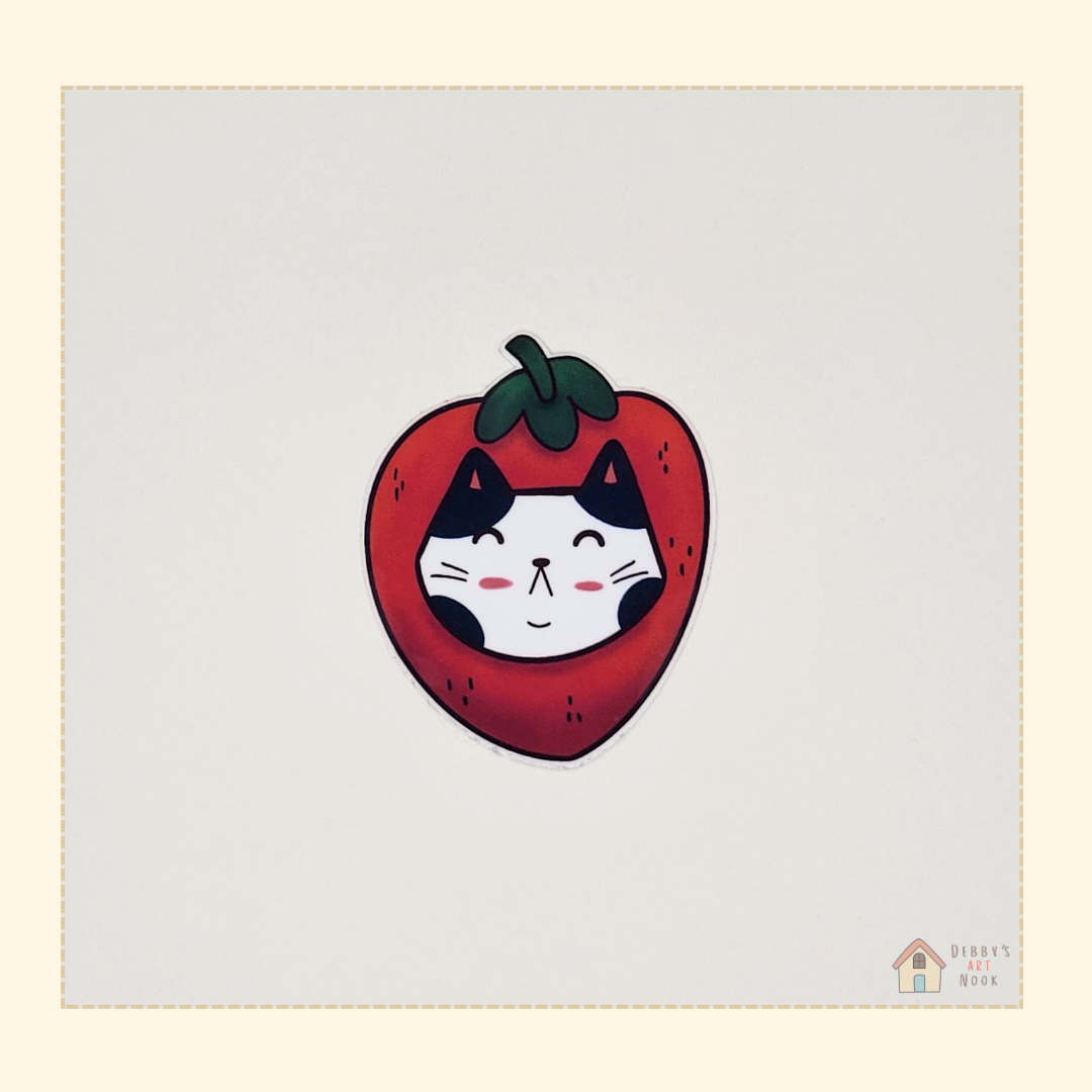 Cats and Food Vinyl Sticker