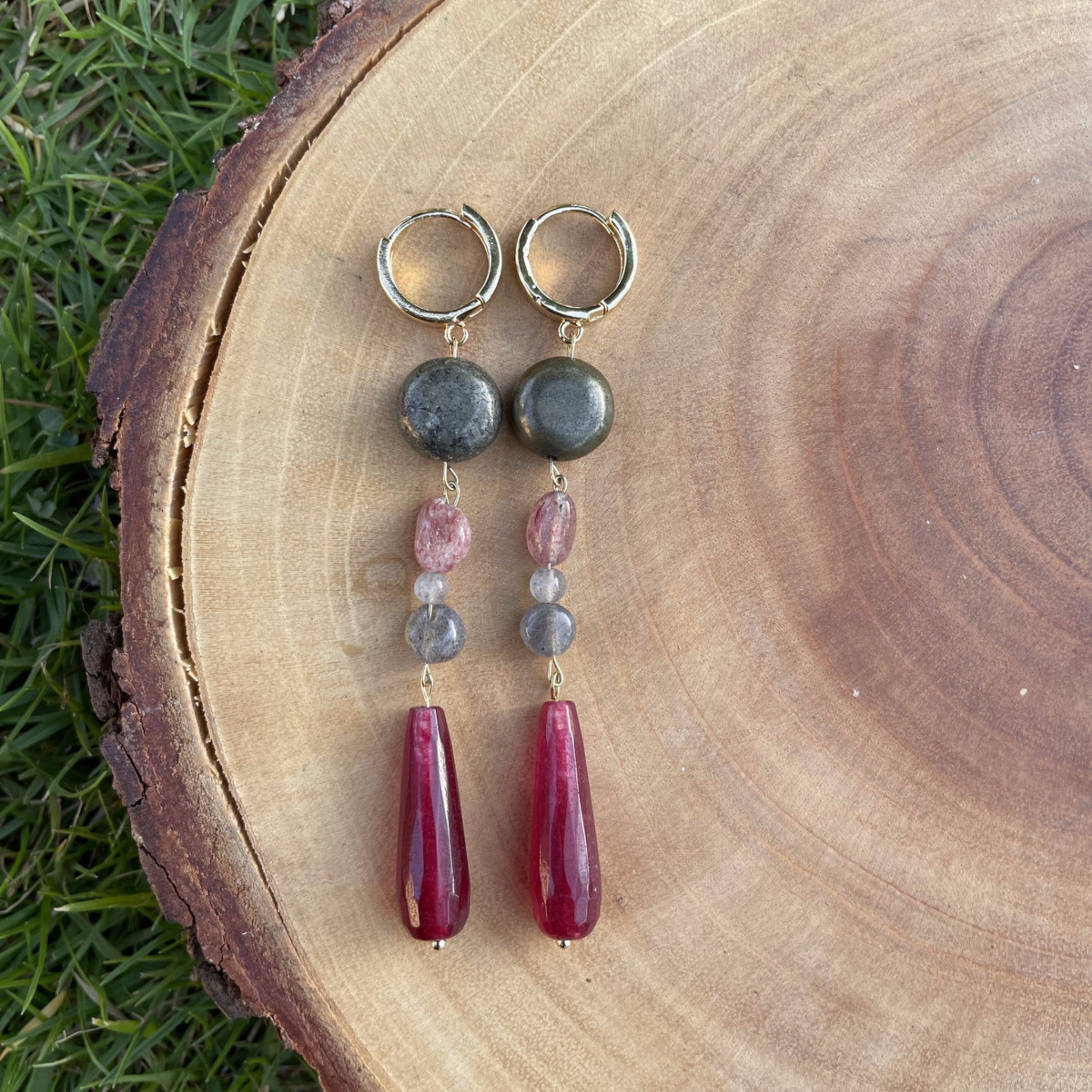 Magenta Earrings
