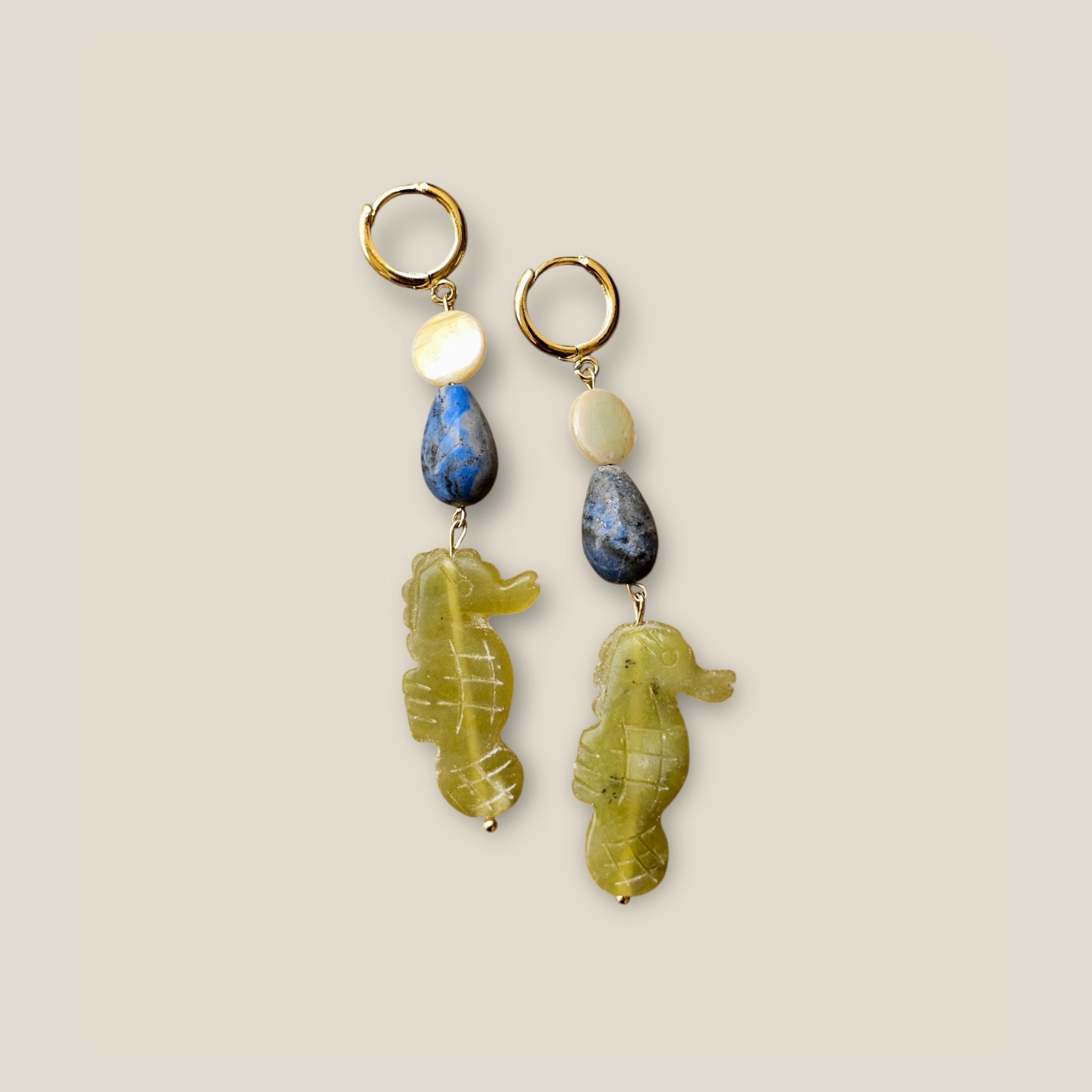 Lemon Seahorse Earrings 