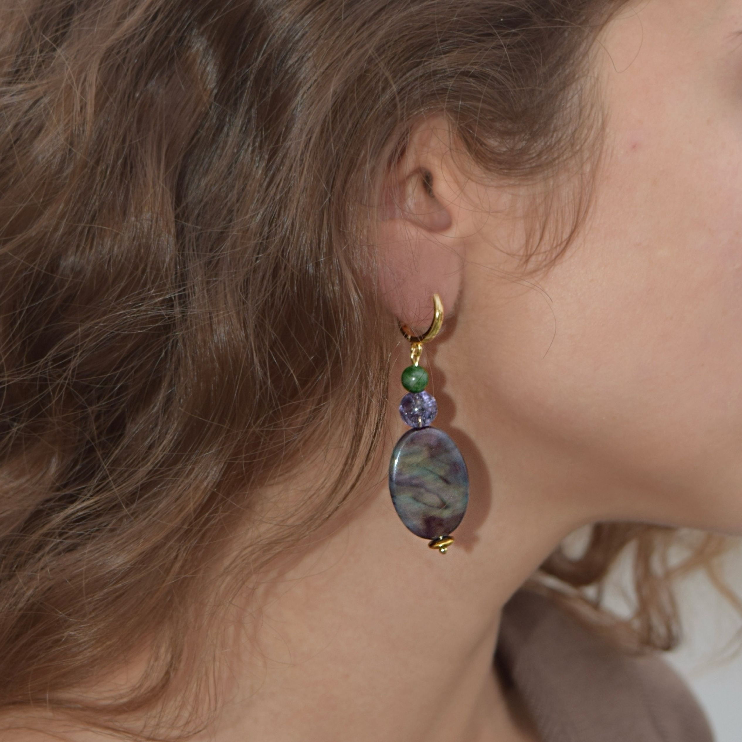 Hazlenut Cream Earrings