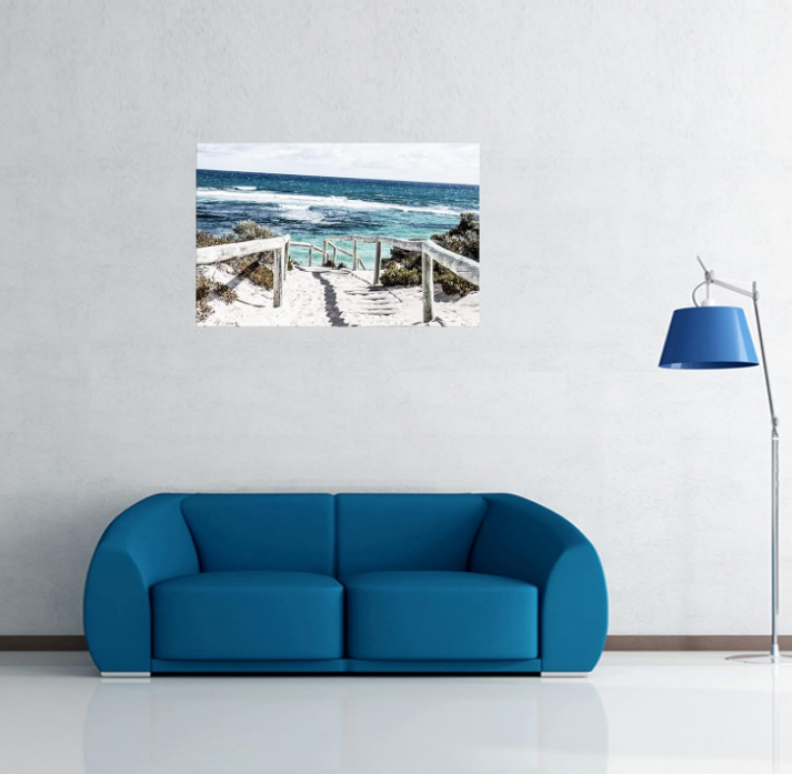 Rottnest Island Beach Seascape Painting Sea Nature Pictures Wall Art Canvas Prints Painting Ready to Hang for Living Room Bedroom Decor Office Wall Decor Home Decoration