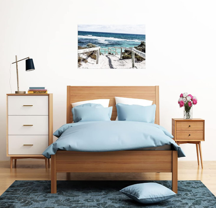 Rottnest Island Beach Seascape Painting Sea Nature Pictures Wall Art Canvas Prints Painting Ready to Hang for Living Room Bedroom Decor Office Wall Decor Home Decoration