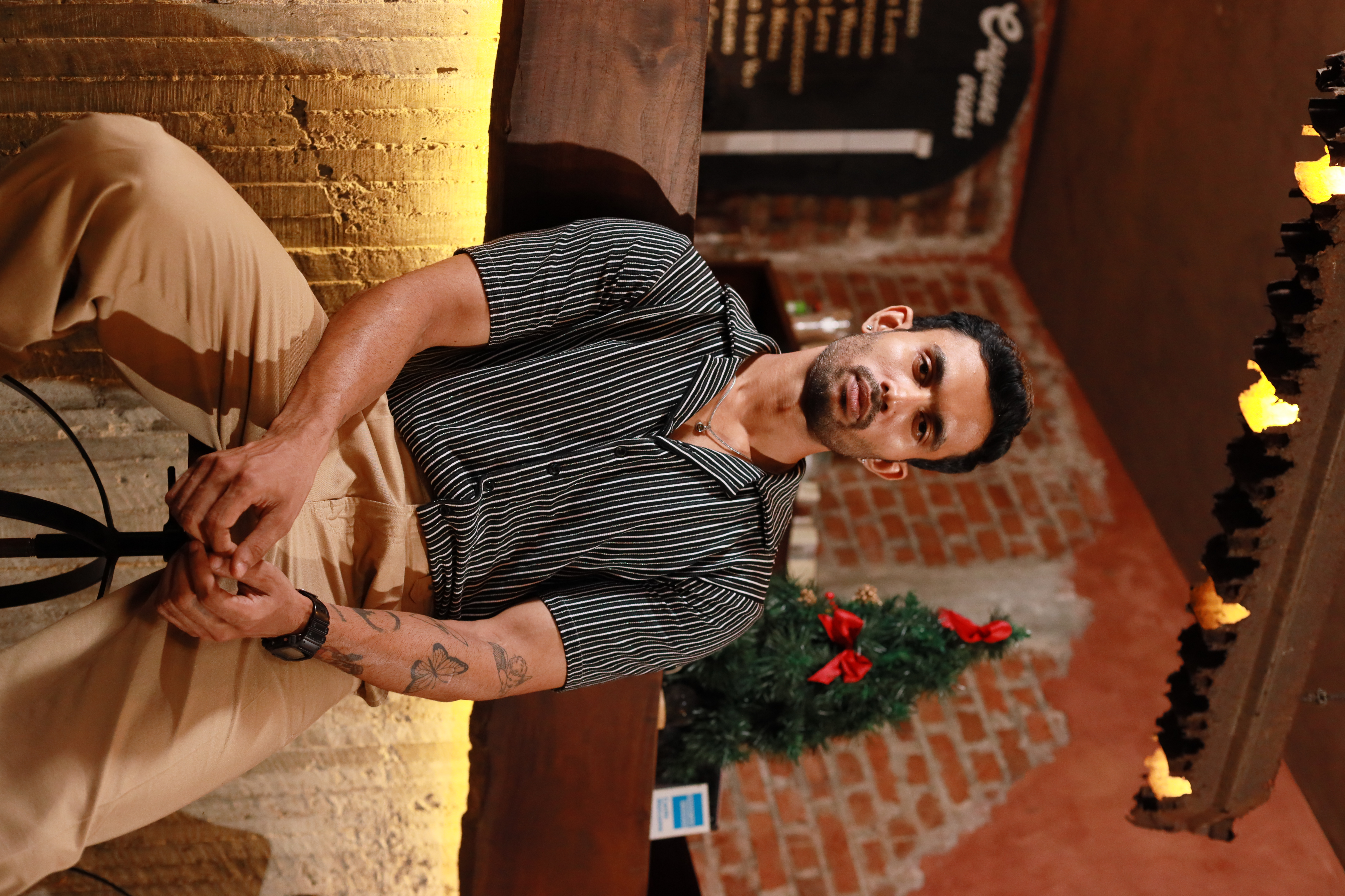 Men's Stripe Short Sleeve Shirt