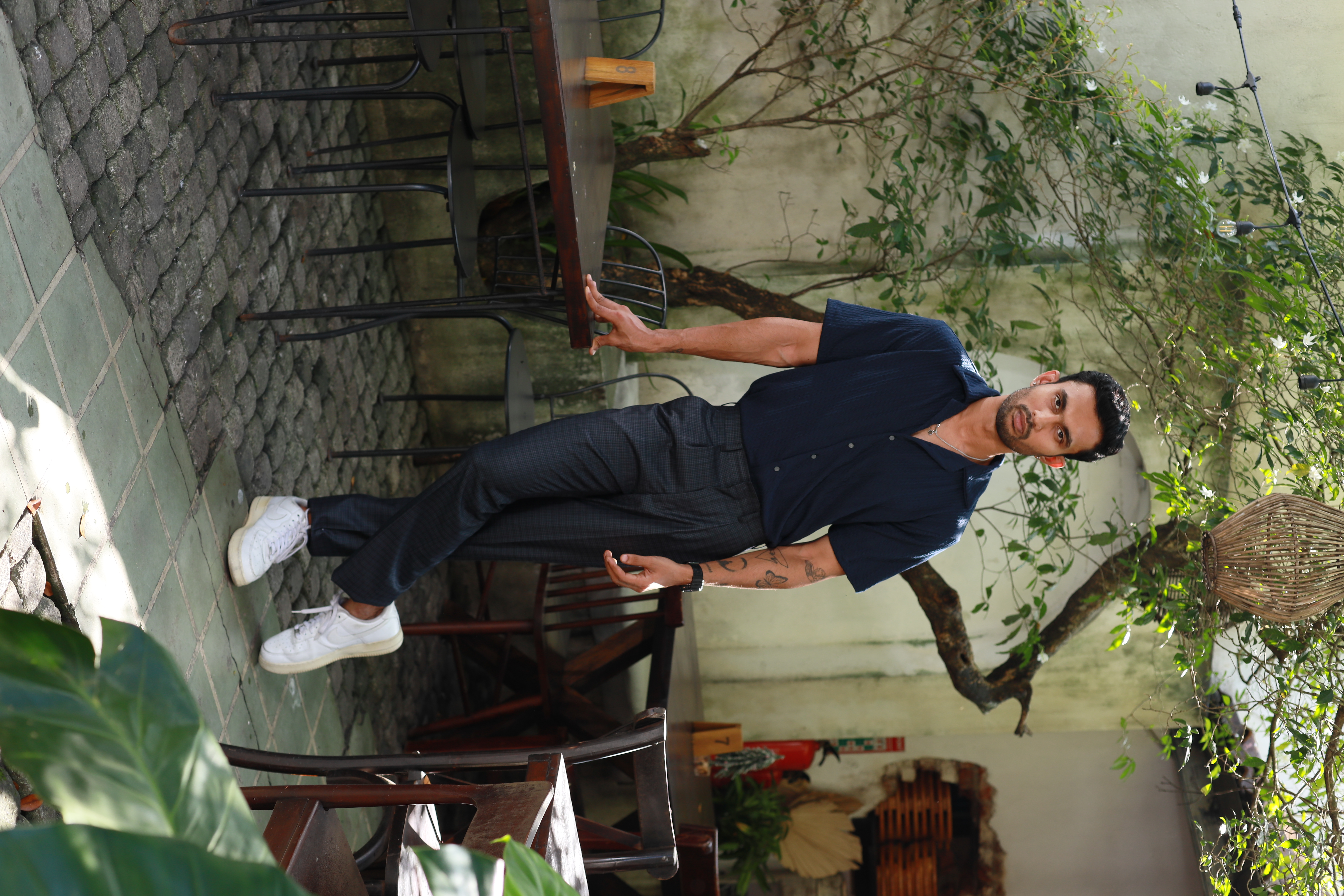 Men's Short Sleeve Navy Shirt