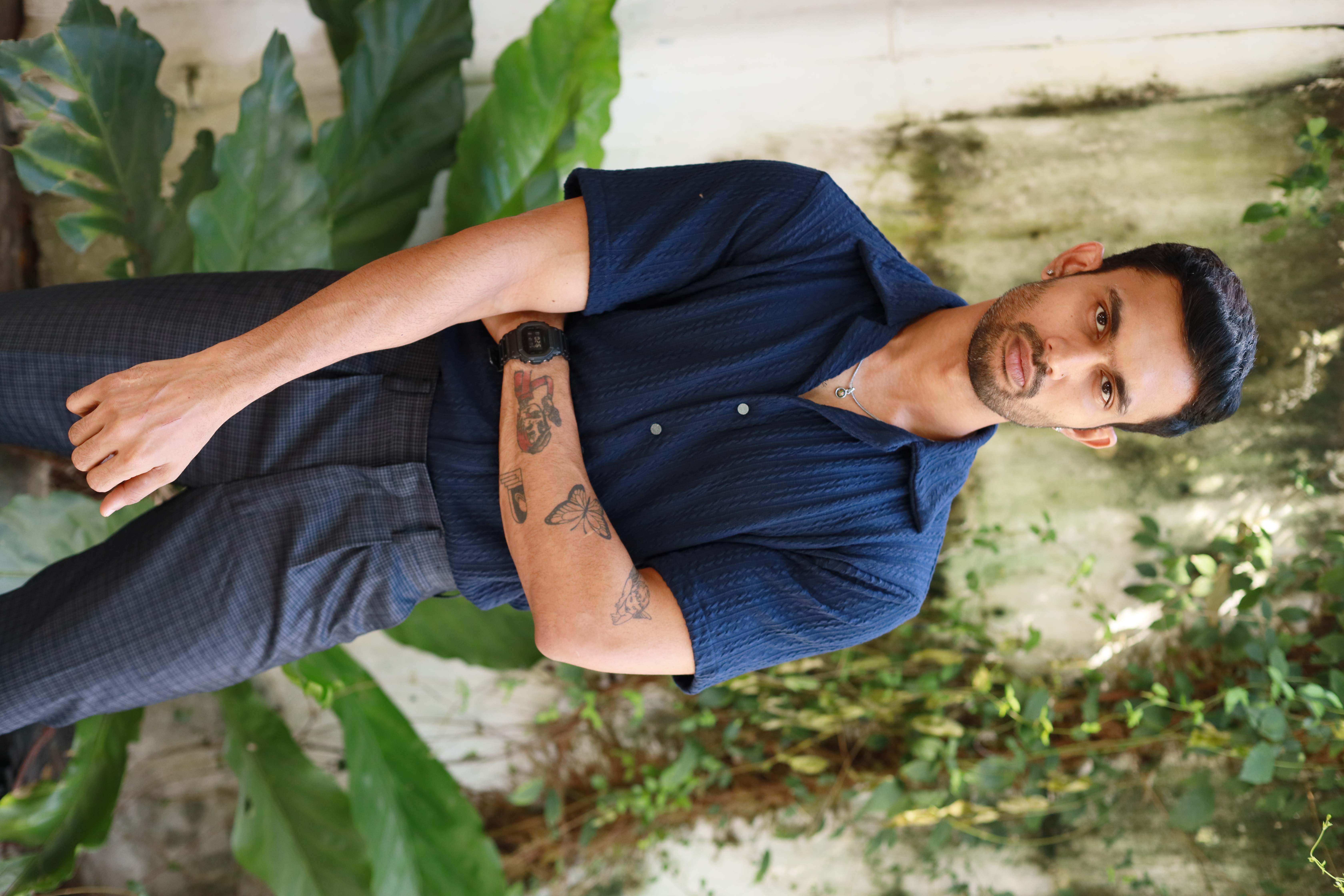 Men's Short Sleeve Navy Shirt