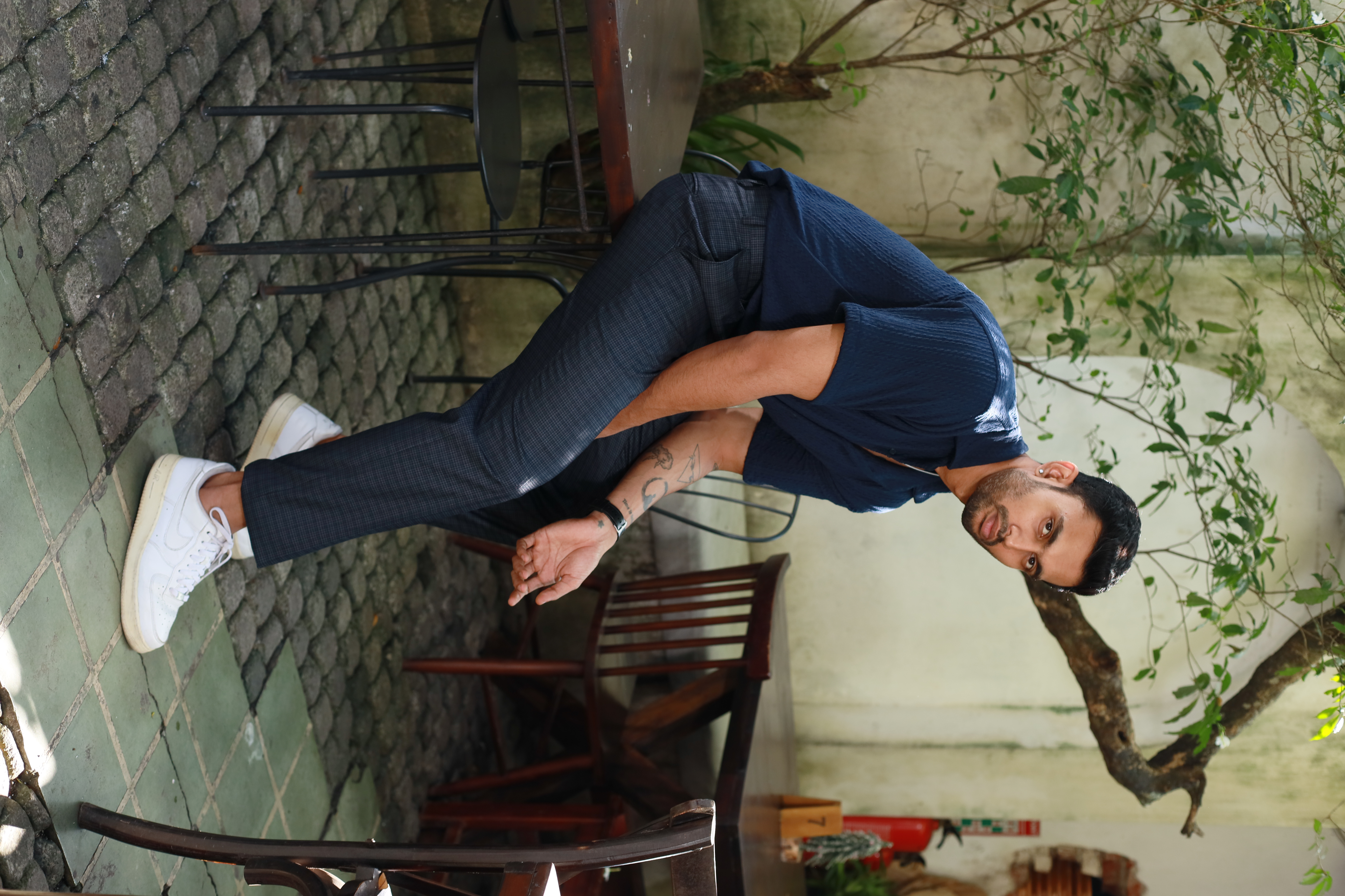 Men's Short Sleeve Navy Shirt