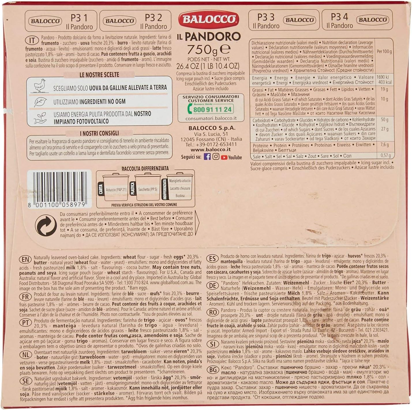 Balocco Il Pandoro Clasico 750g