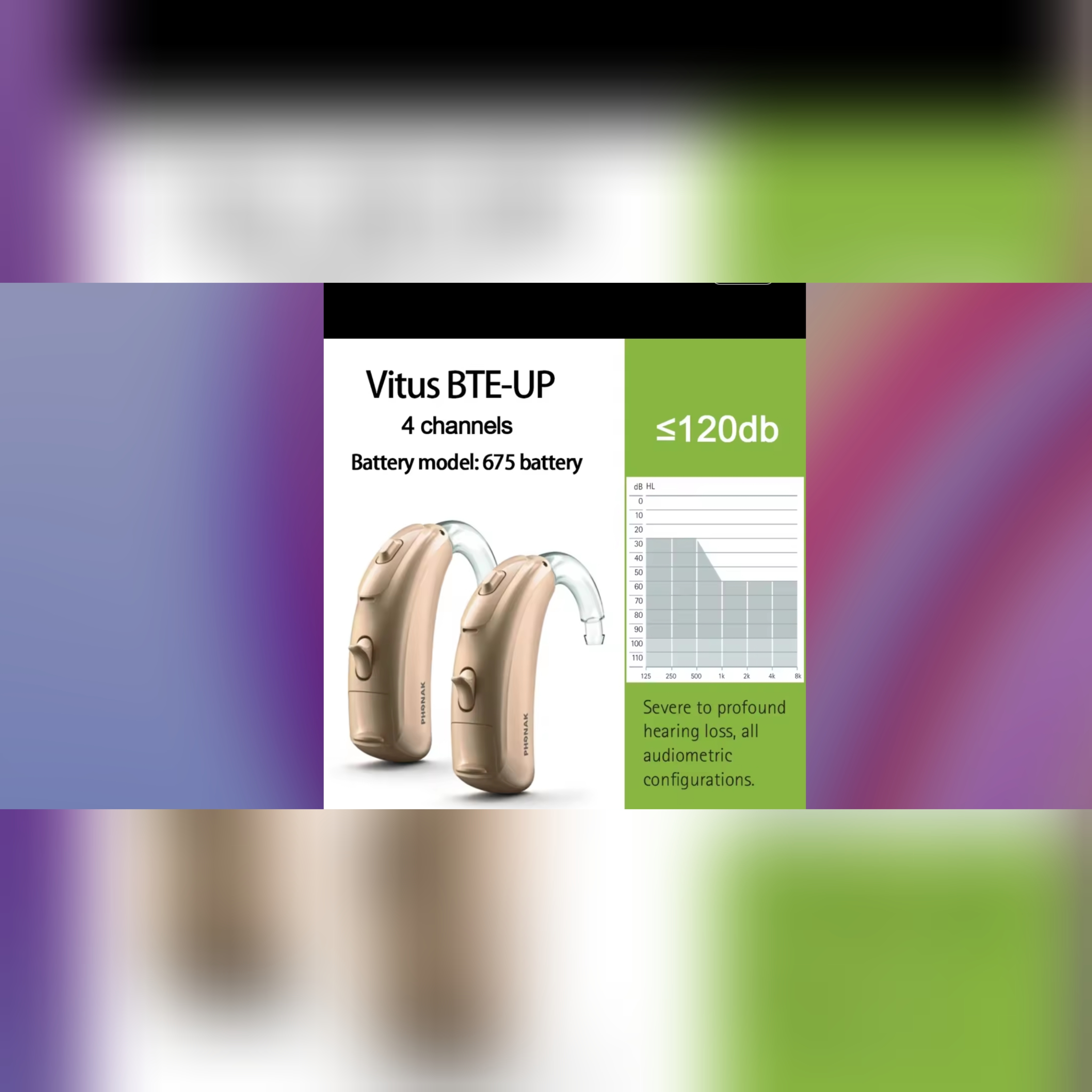 Vitus BTE-UP klausos aparatas