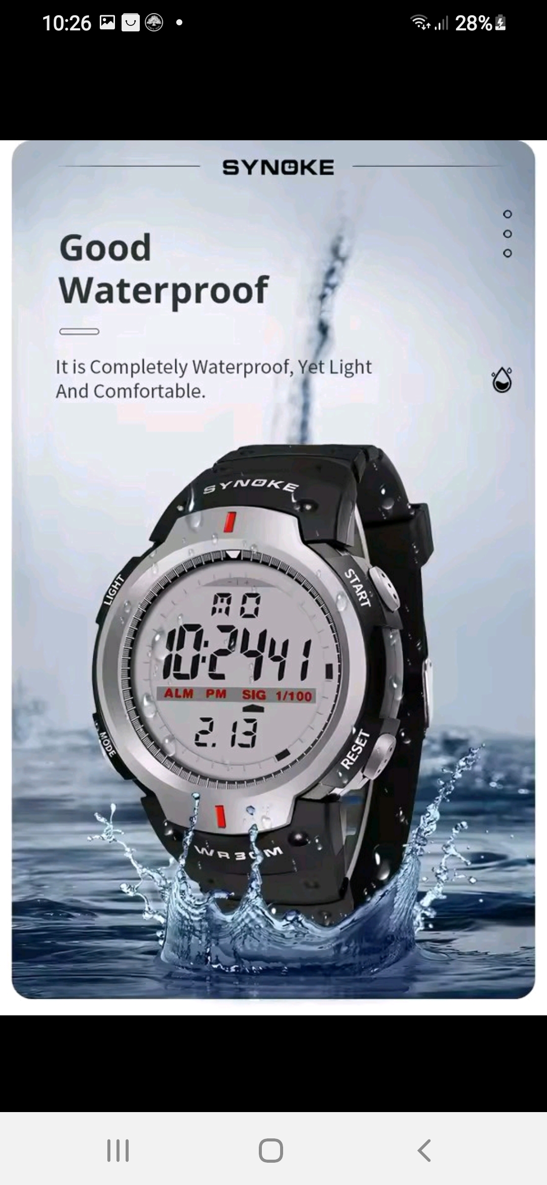 Skaitmeninis laikrodis SYNOKE