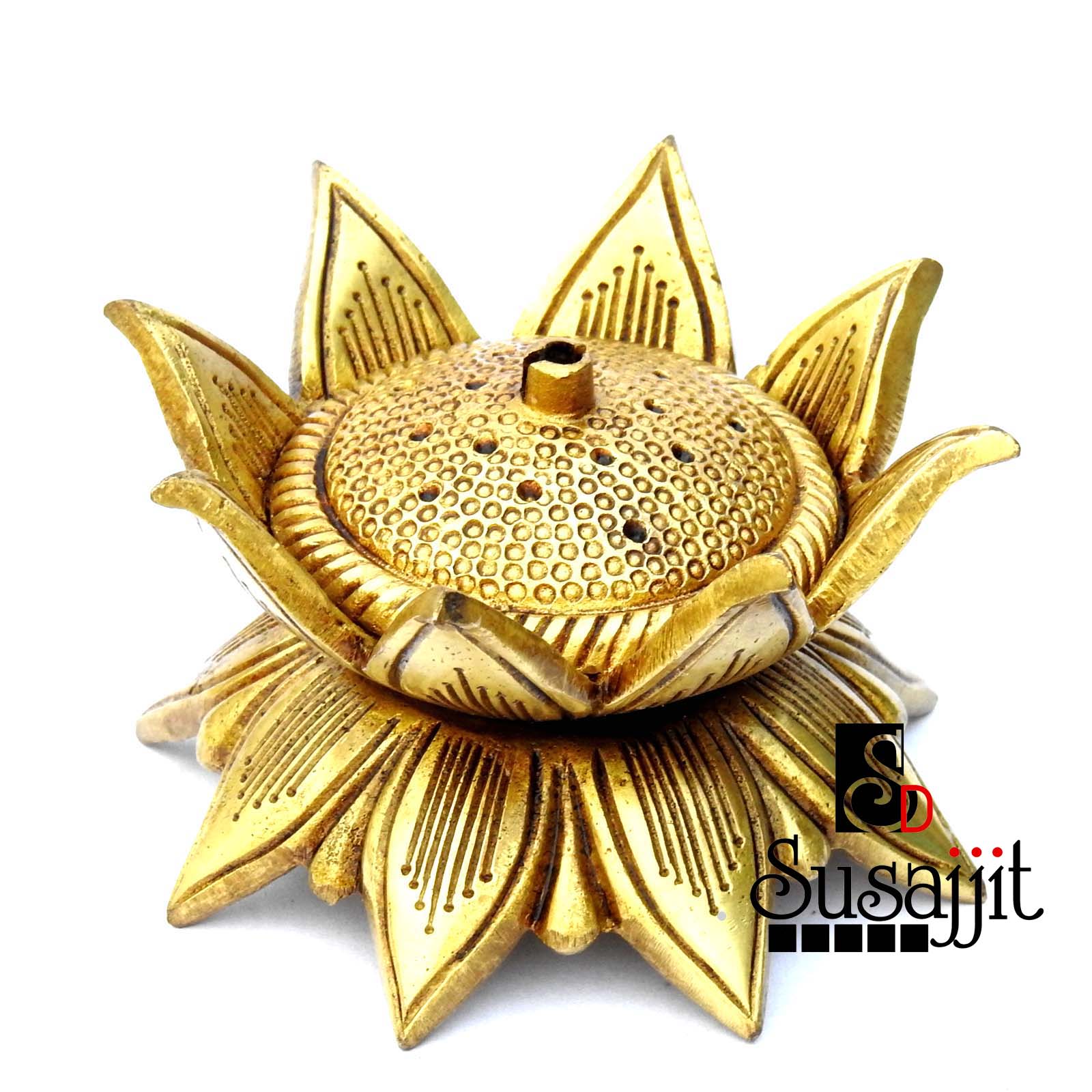Brass Lotus Incense Holder