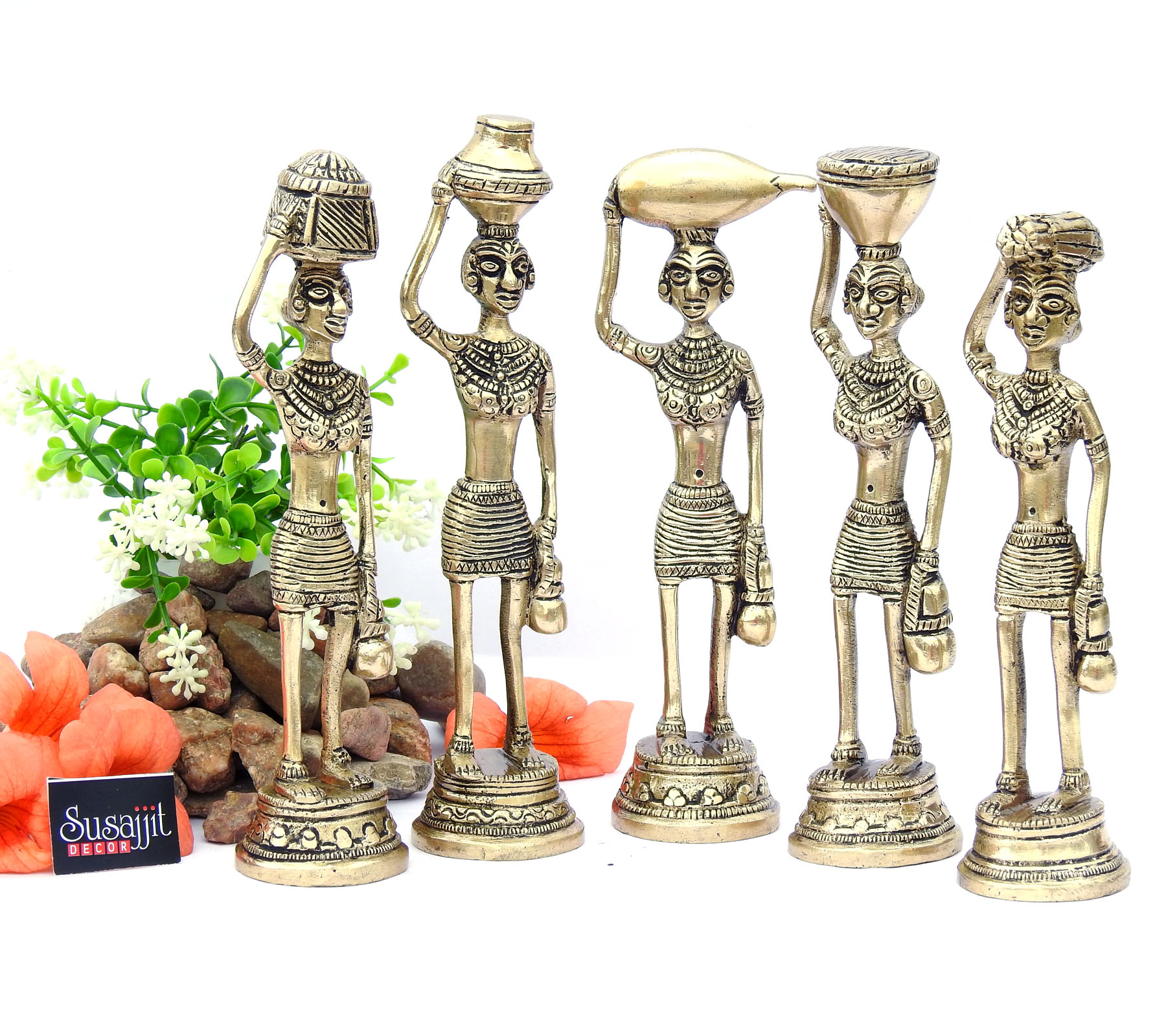 Brass Tribal Figurines