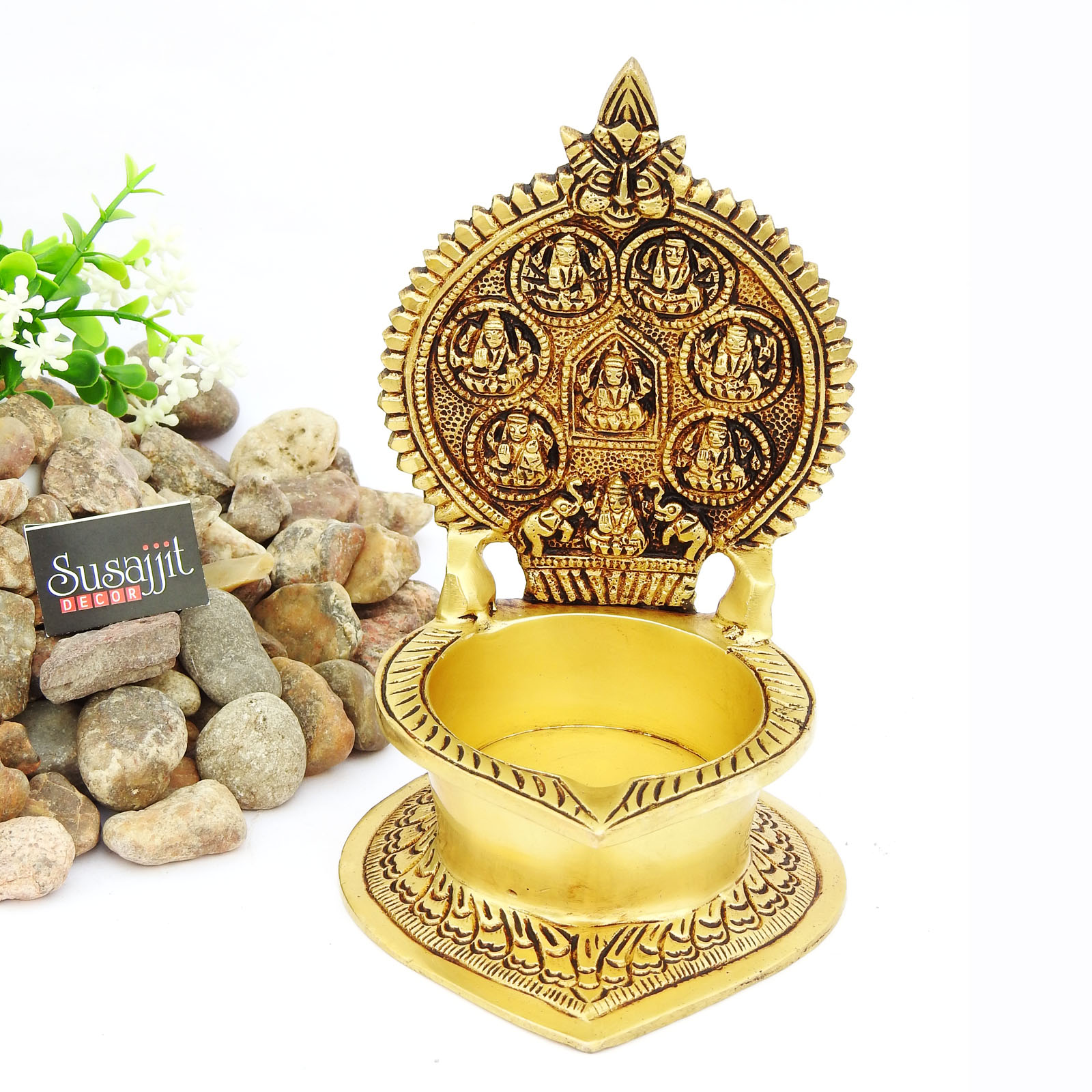 Brass Ashtlakshmi Table Diya