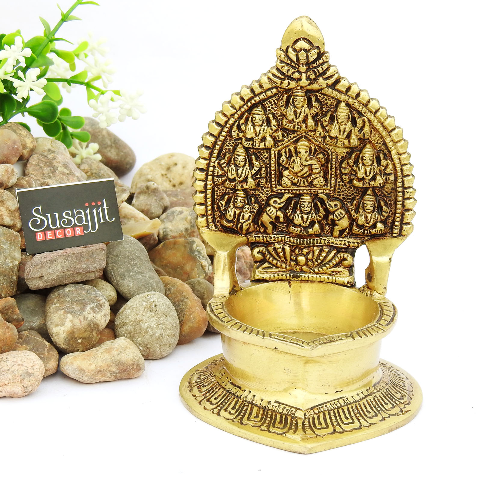 Brass Ashtlakshmi Table Diya