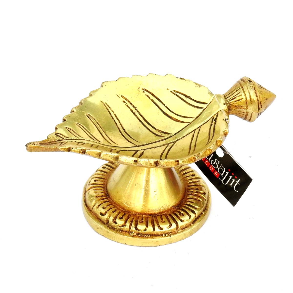 Brass Leaf Diya