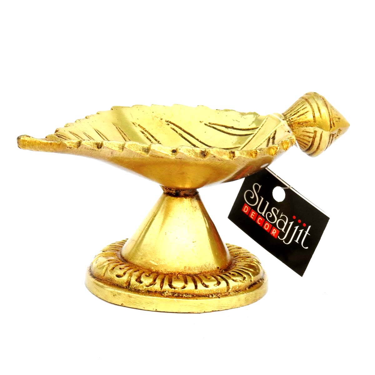 Brass Leaf Diya