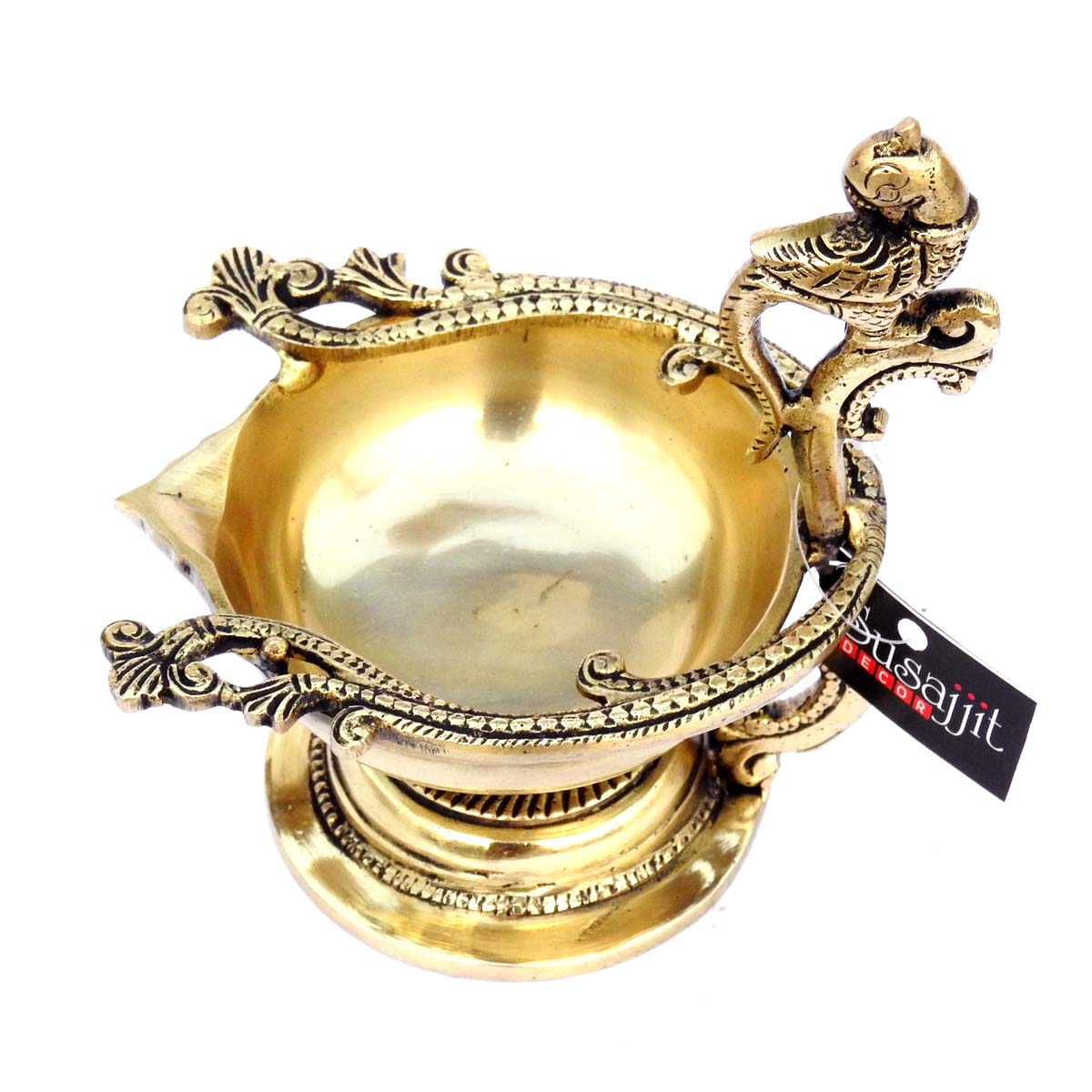 Brass Table Parrot Diya
