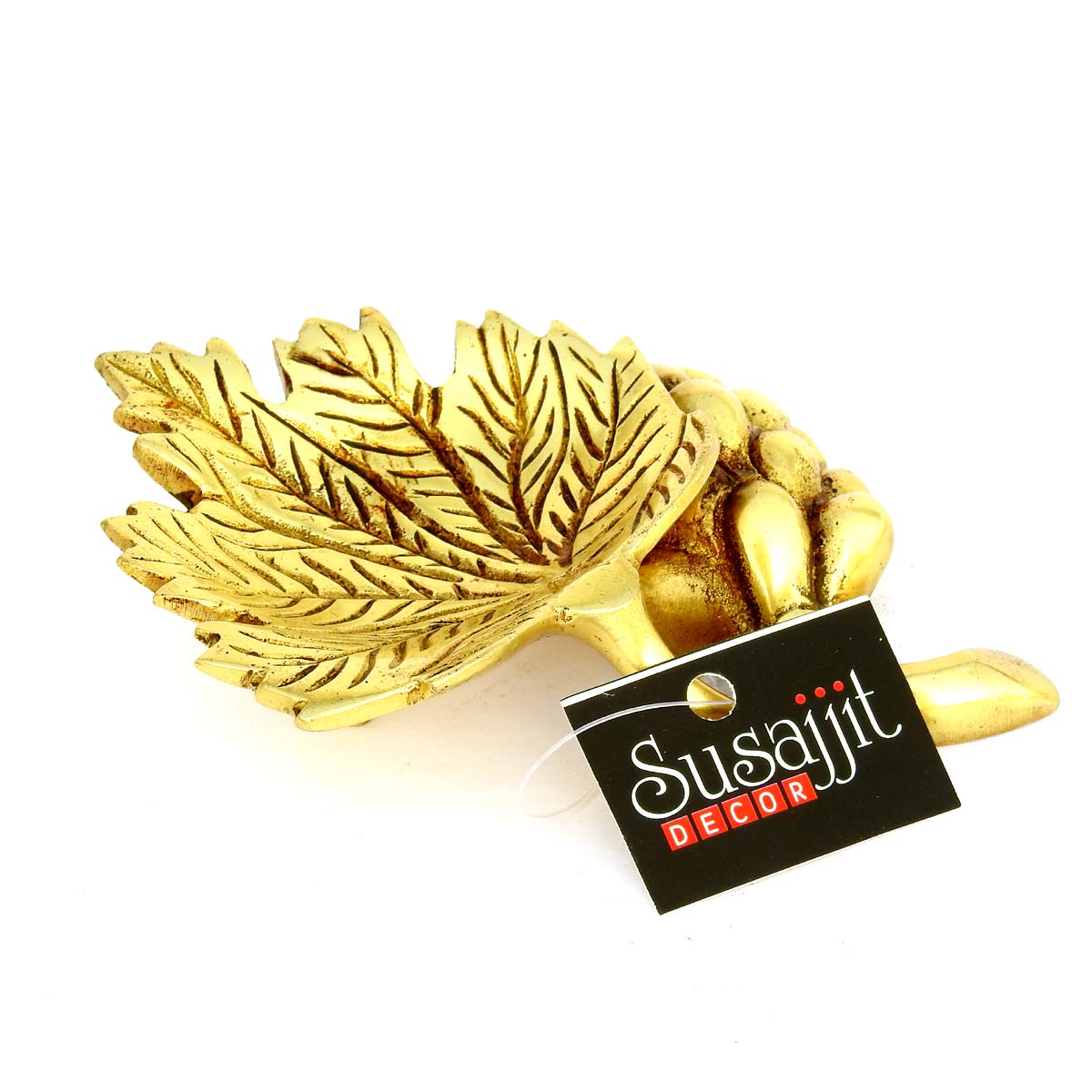 Brass Grape Leaf Diya