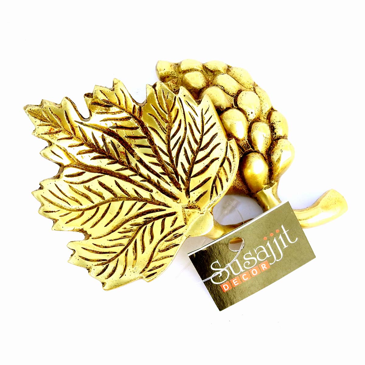 Brass Grape Leaf Diya