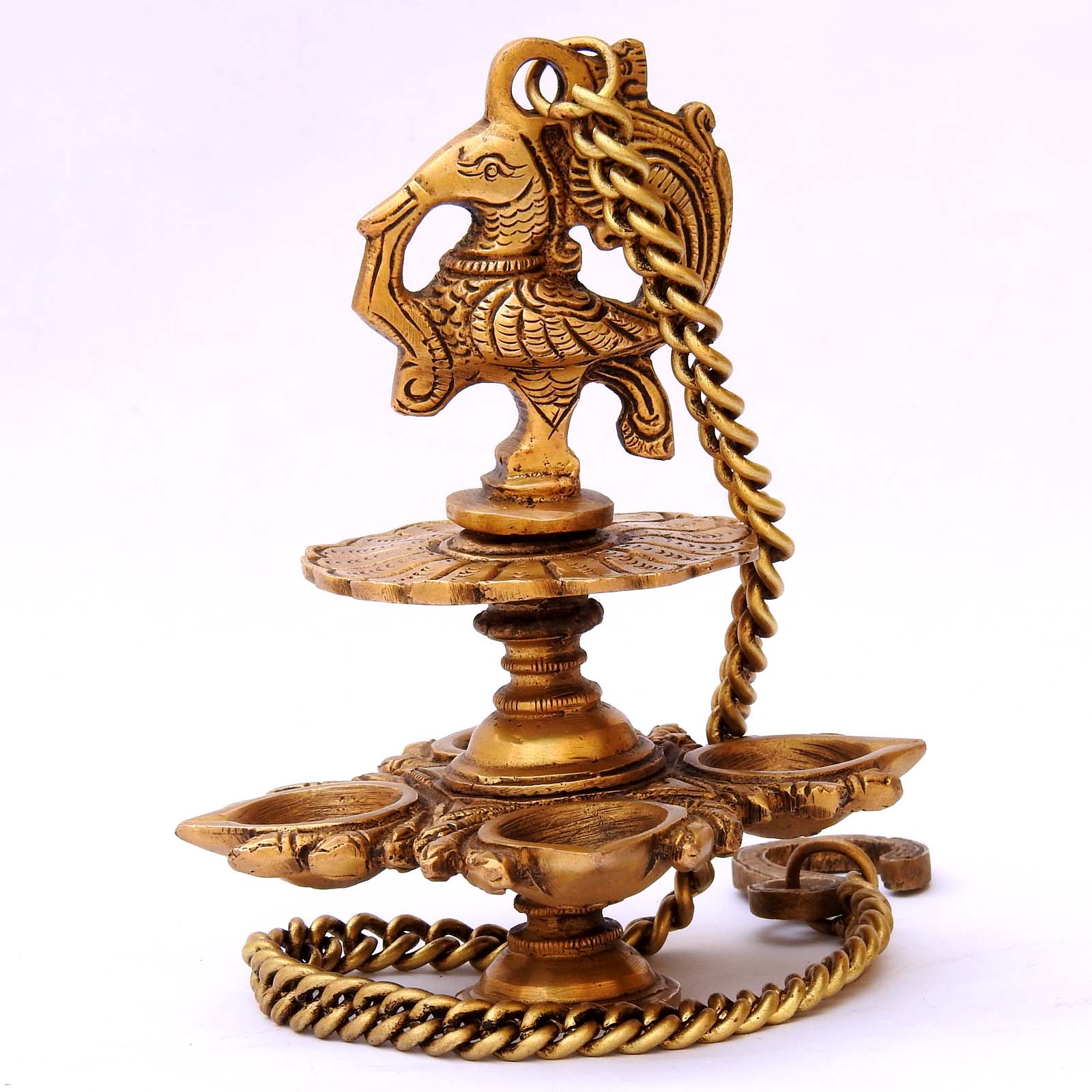 Antique Brass Oil Lamp