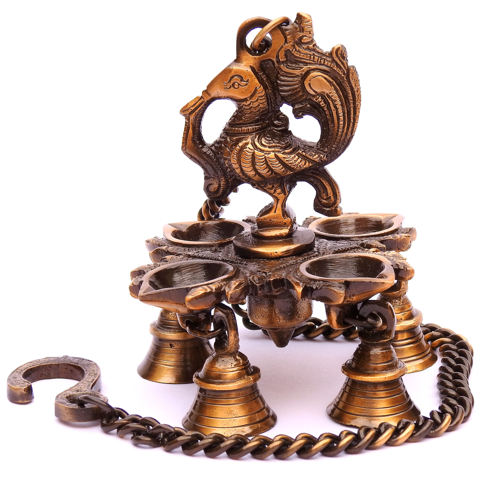 Antique Brass Oil Lamp