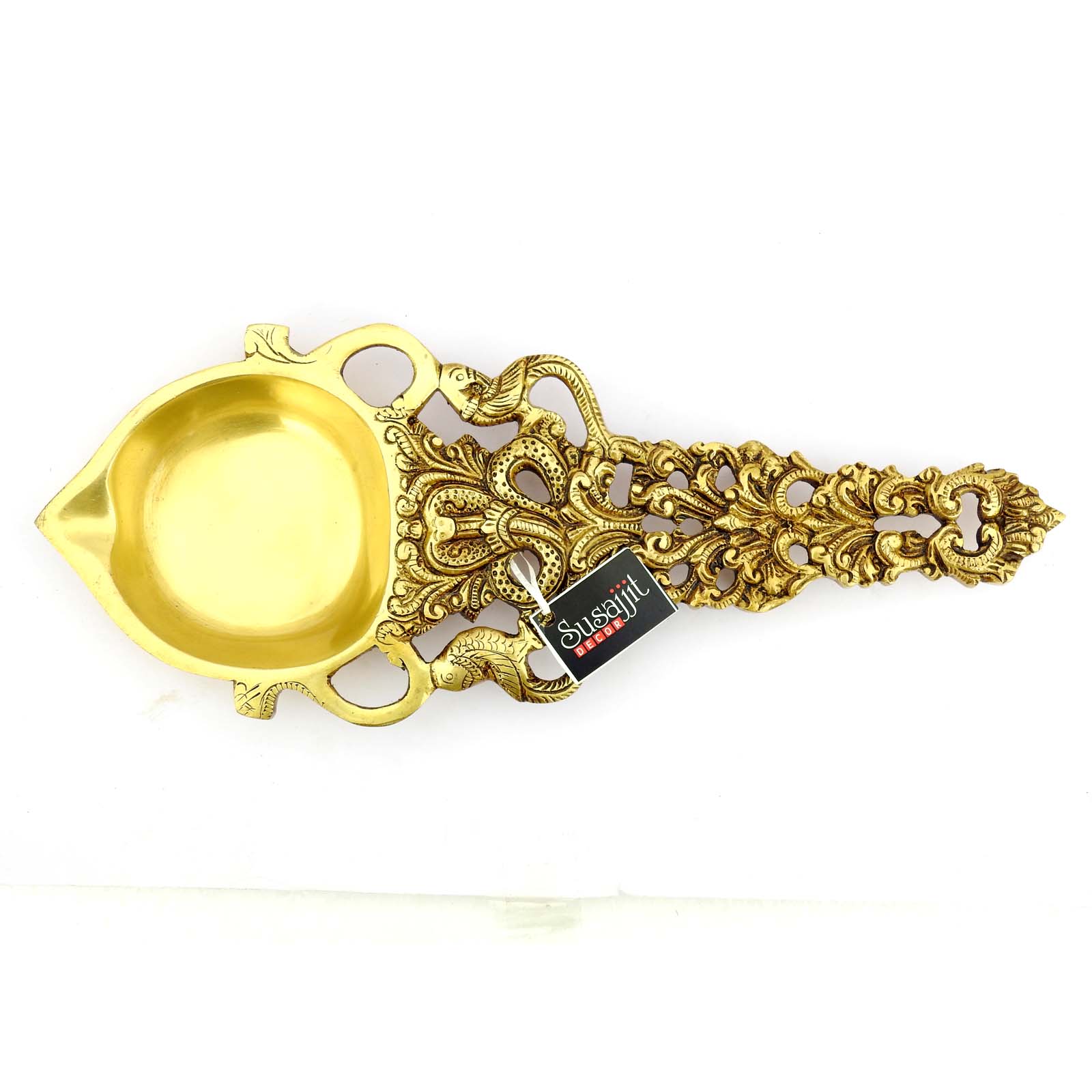 Ornate Brass Oil Lamp