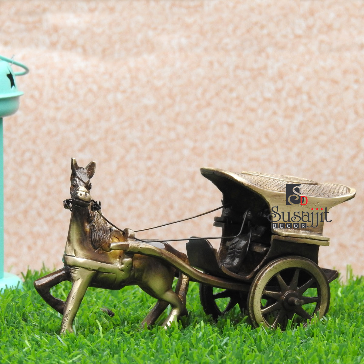 Vintage Horse-Drawn Carriage Figurine