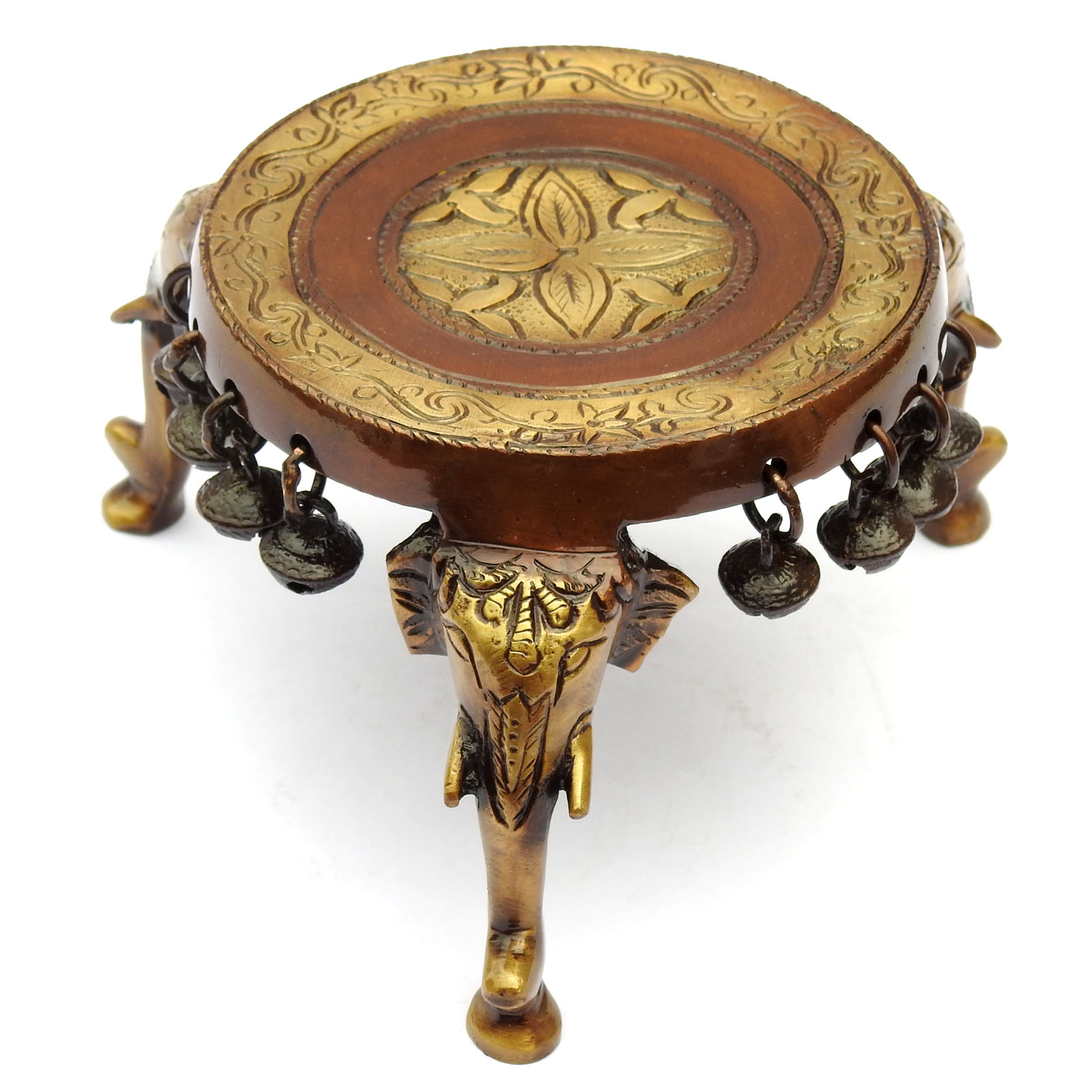 Decorative Brass Wooden Table