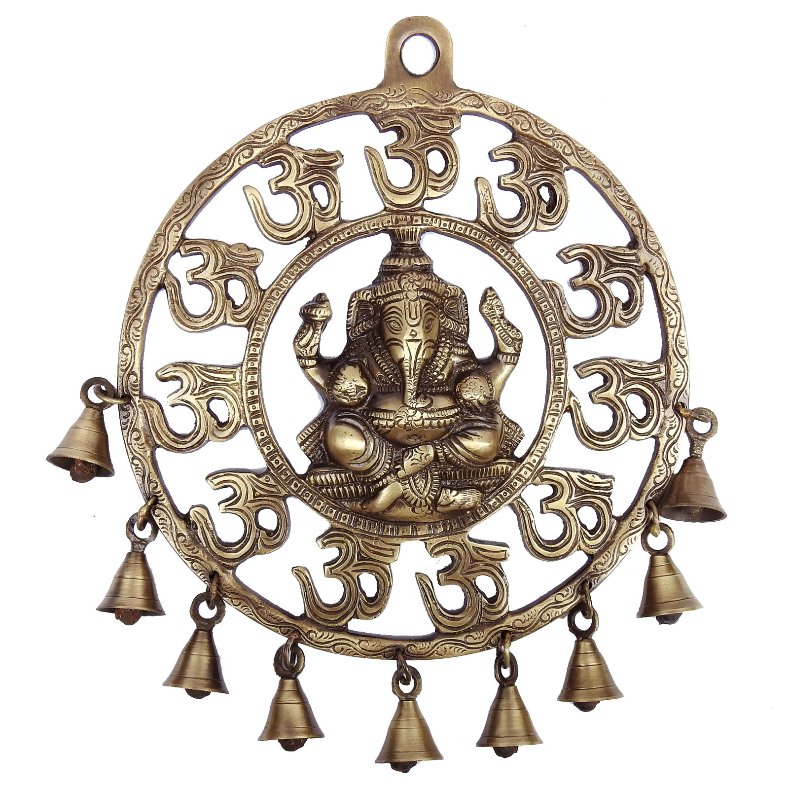 Brass Ganesha Wall Hanging