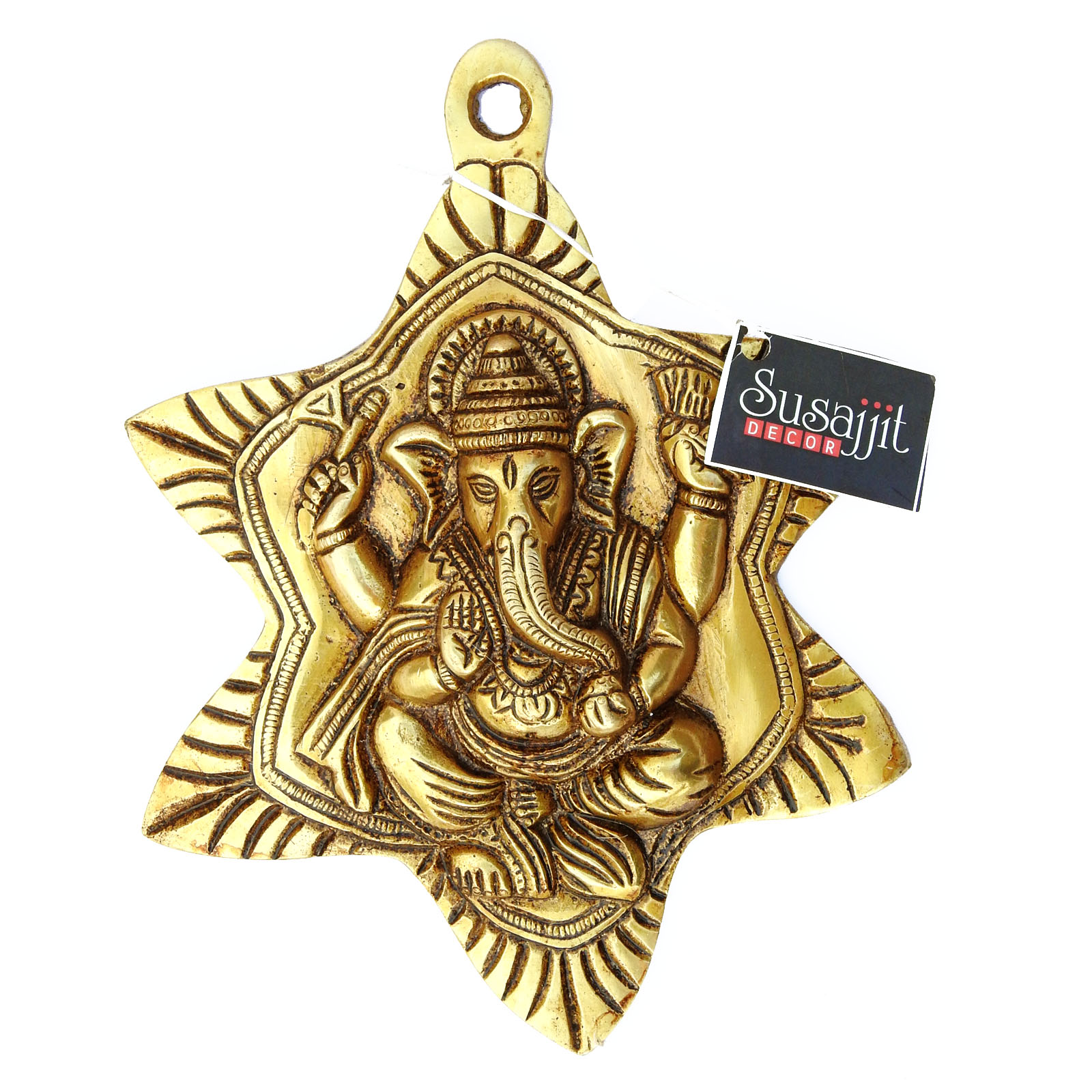 Wooden Lord Ganesha Wall Hanging