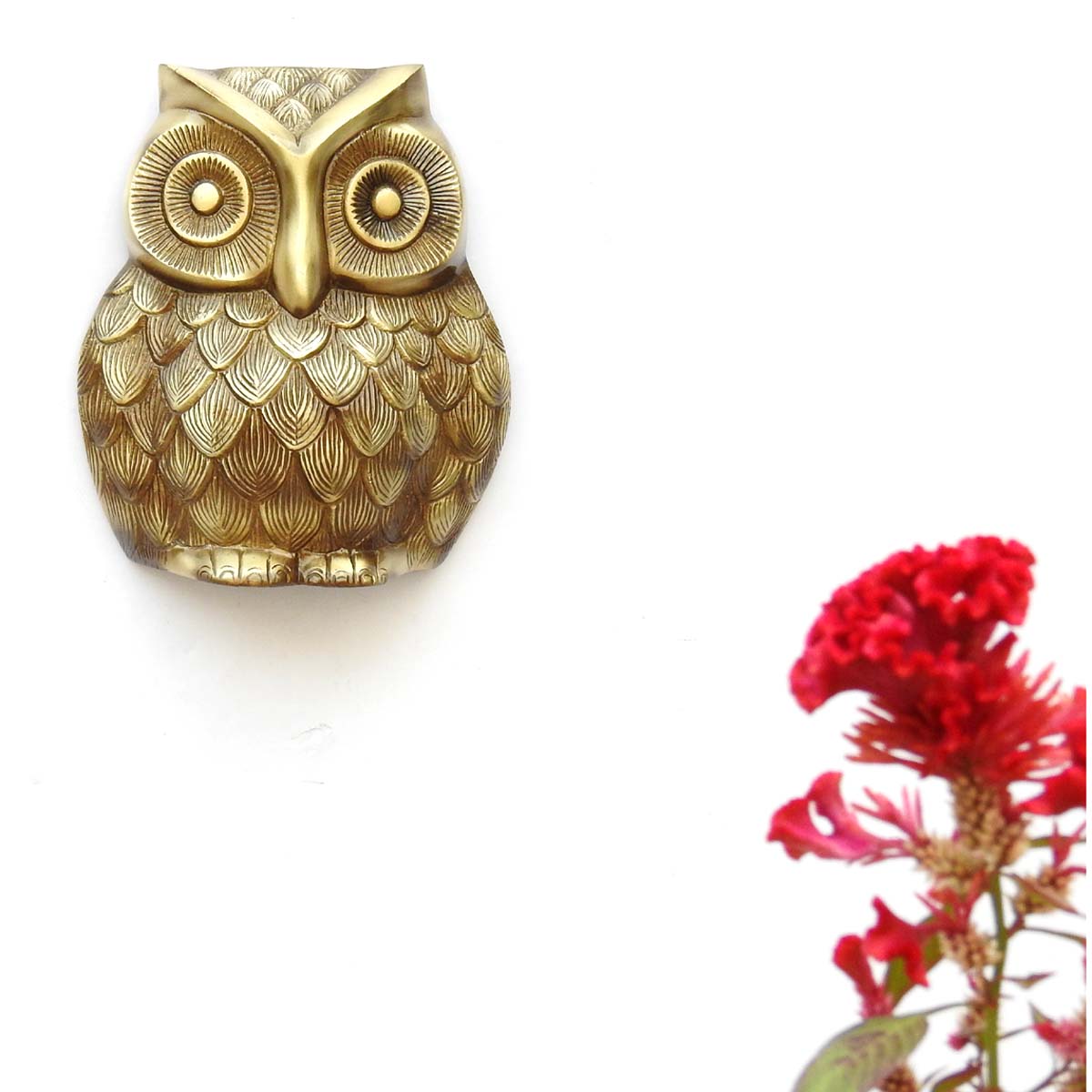 Golden Owl Figurine