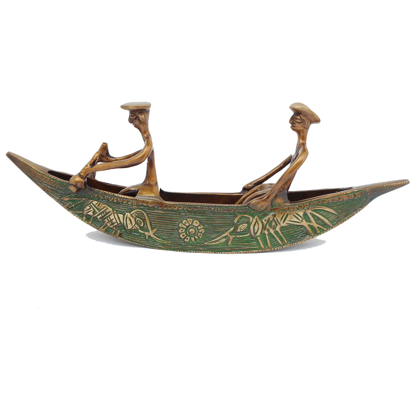 Handcrafted Brass Boat Figurine