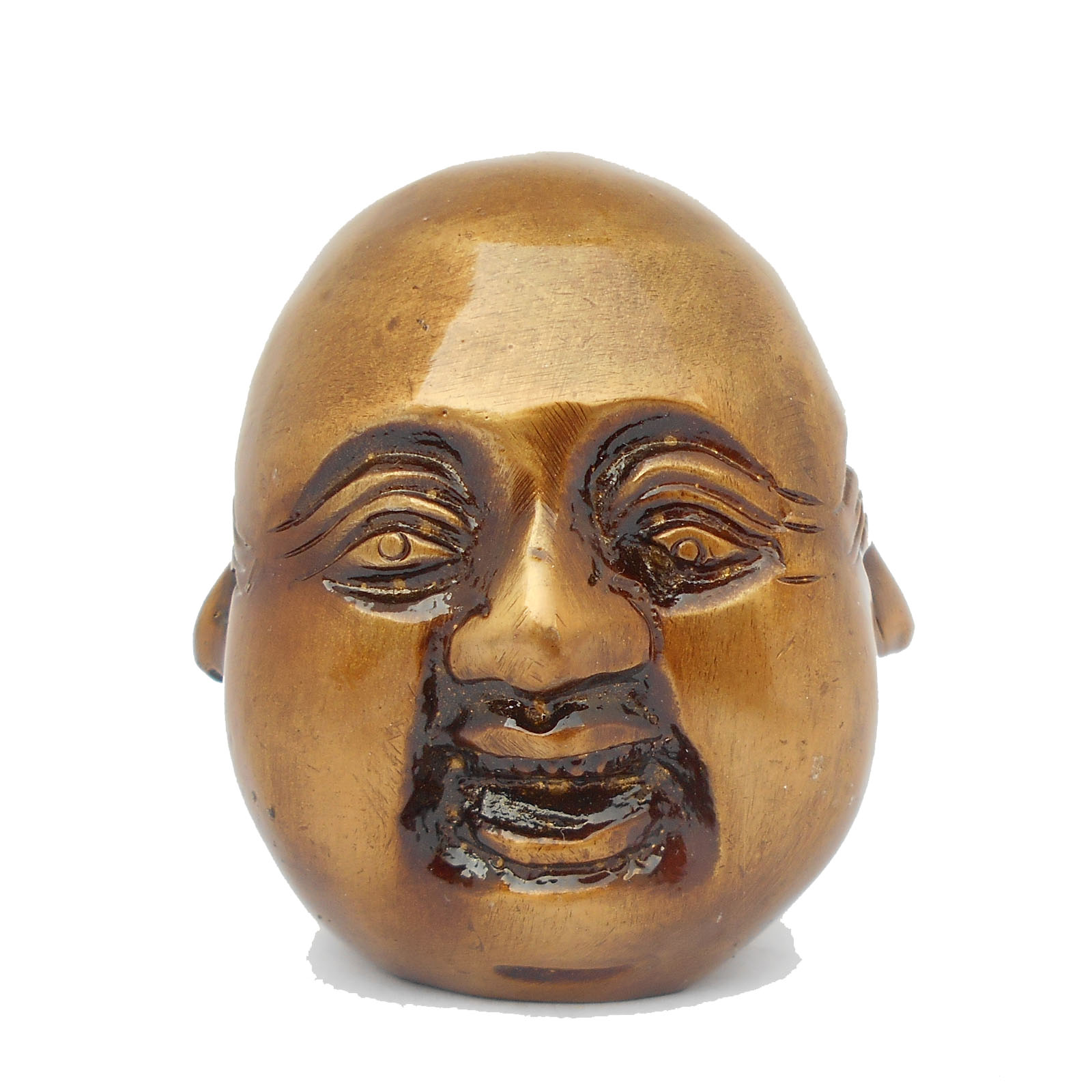 Bronze Laughing Buddha Head