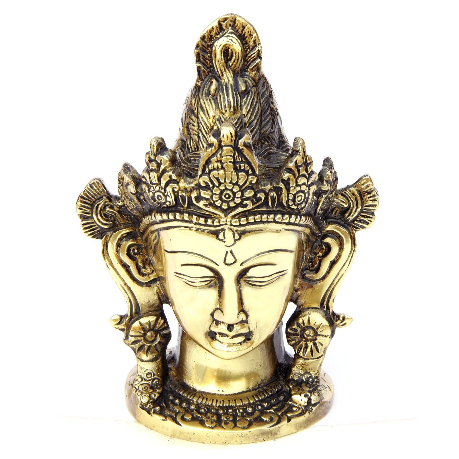 Brass Buddha Head Statue