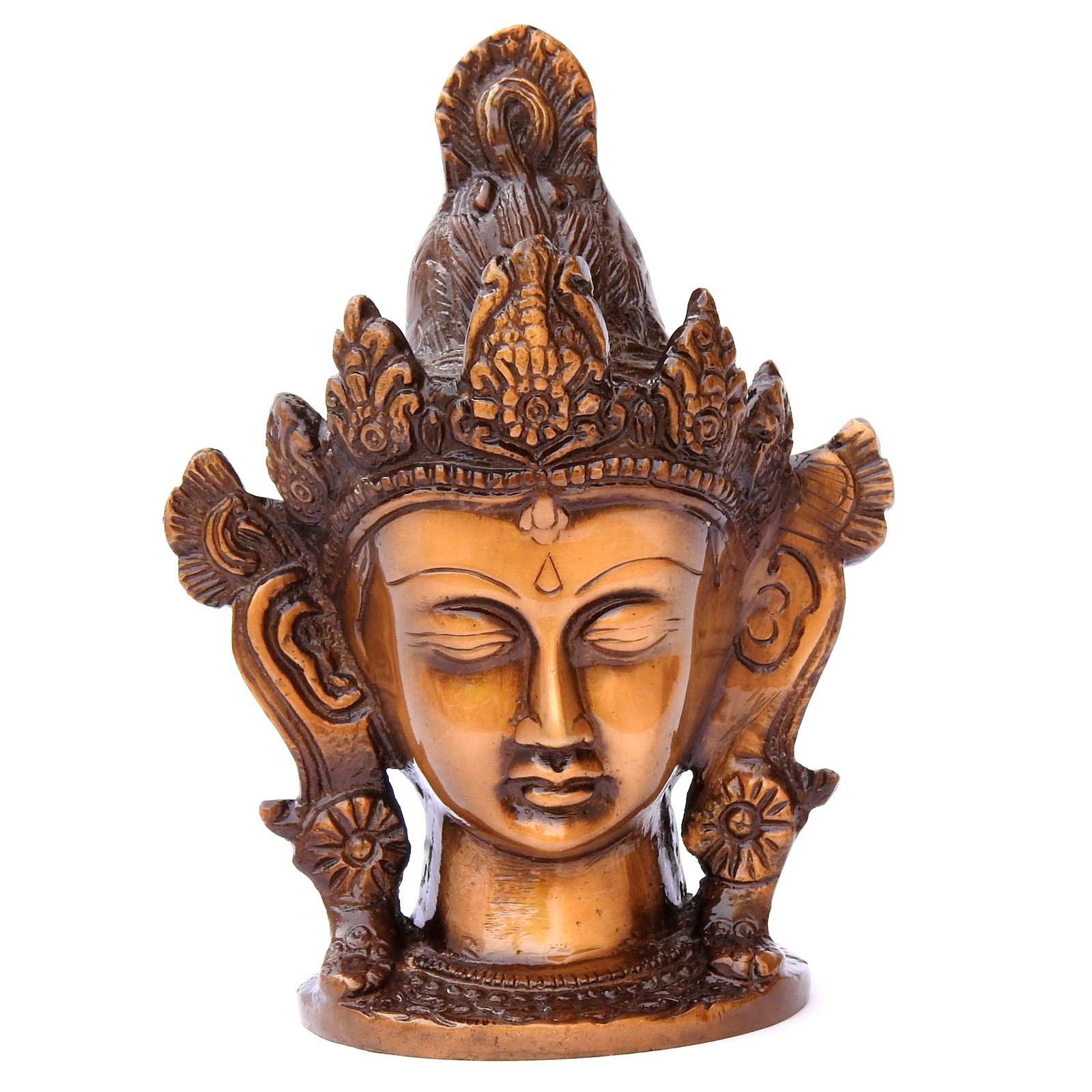 Brass Buddha Head Statue