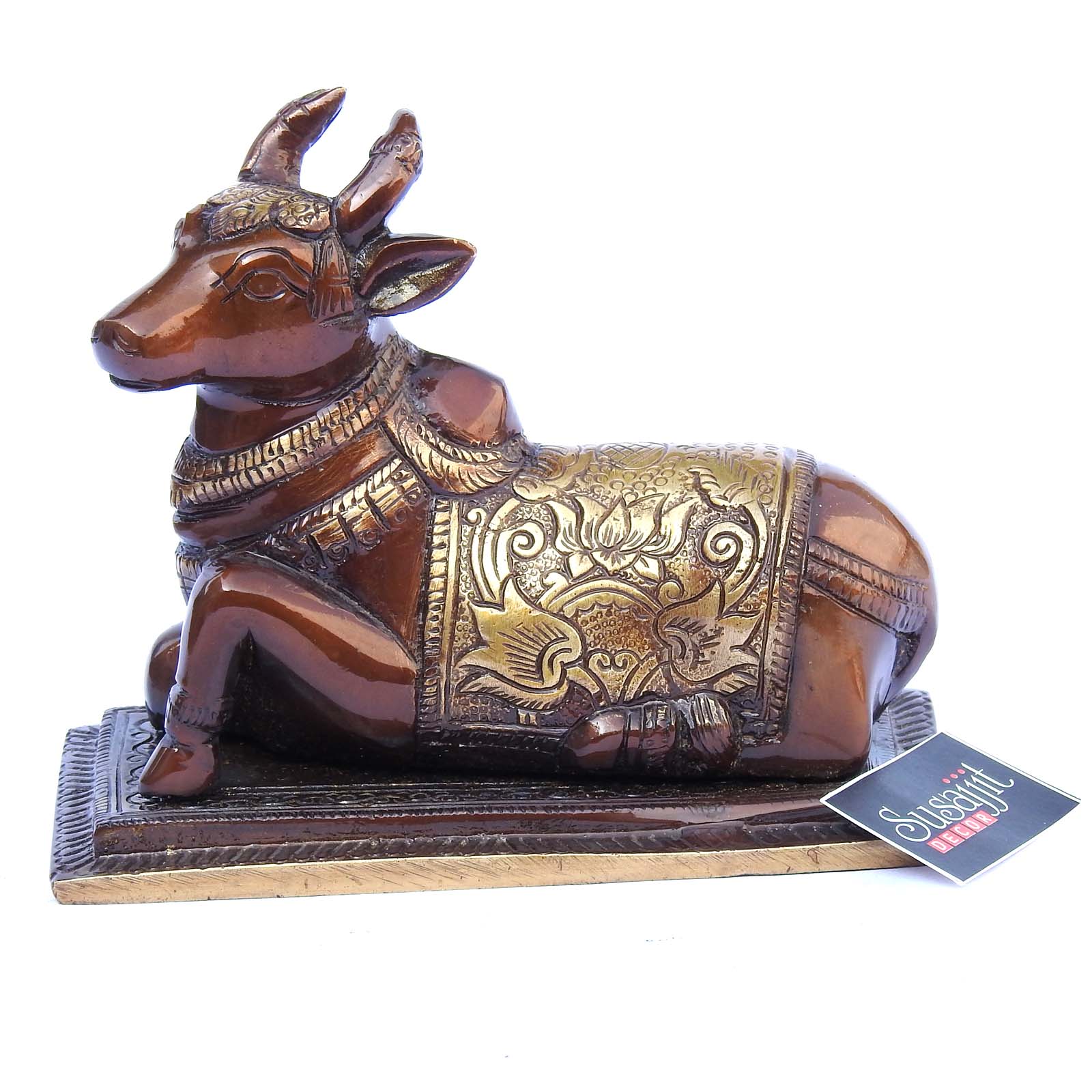 Decorative Brass Nandi Statue