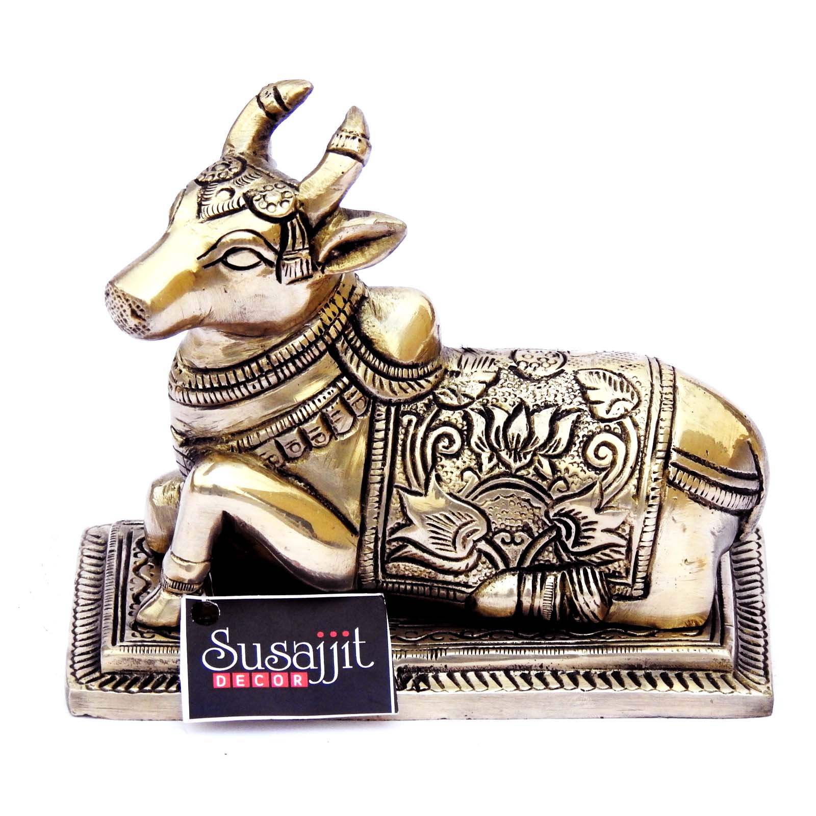 Decorative Brass Cow Statue