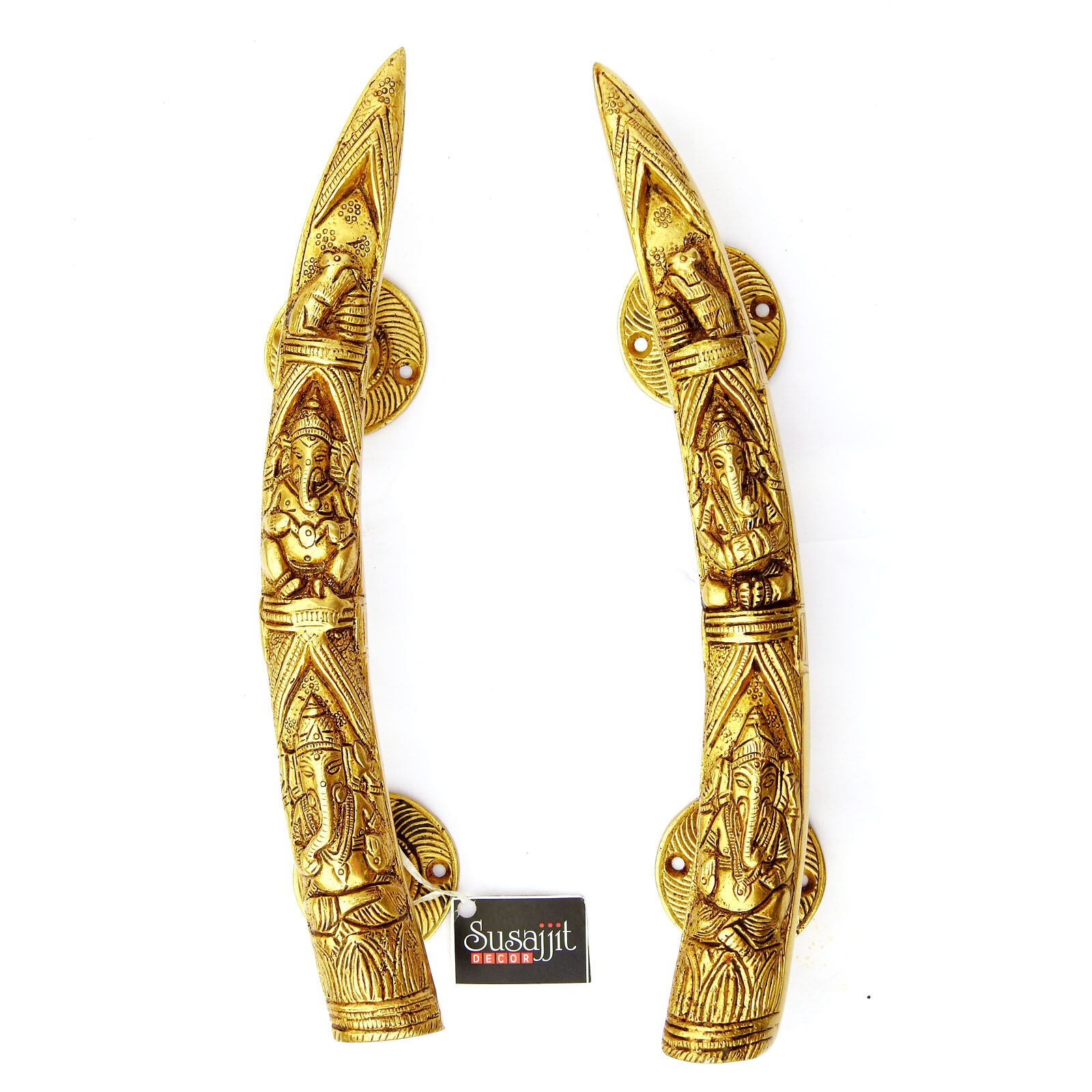 Ornate Brass Door Handles