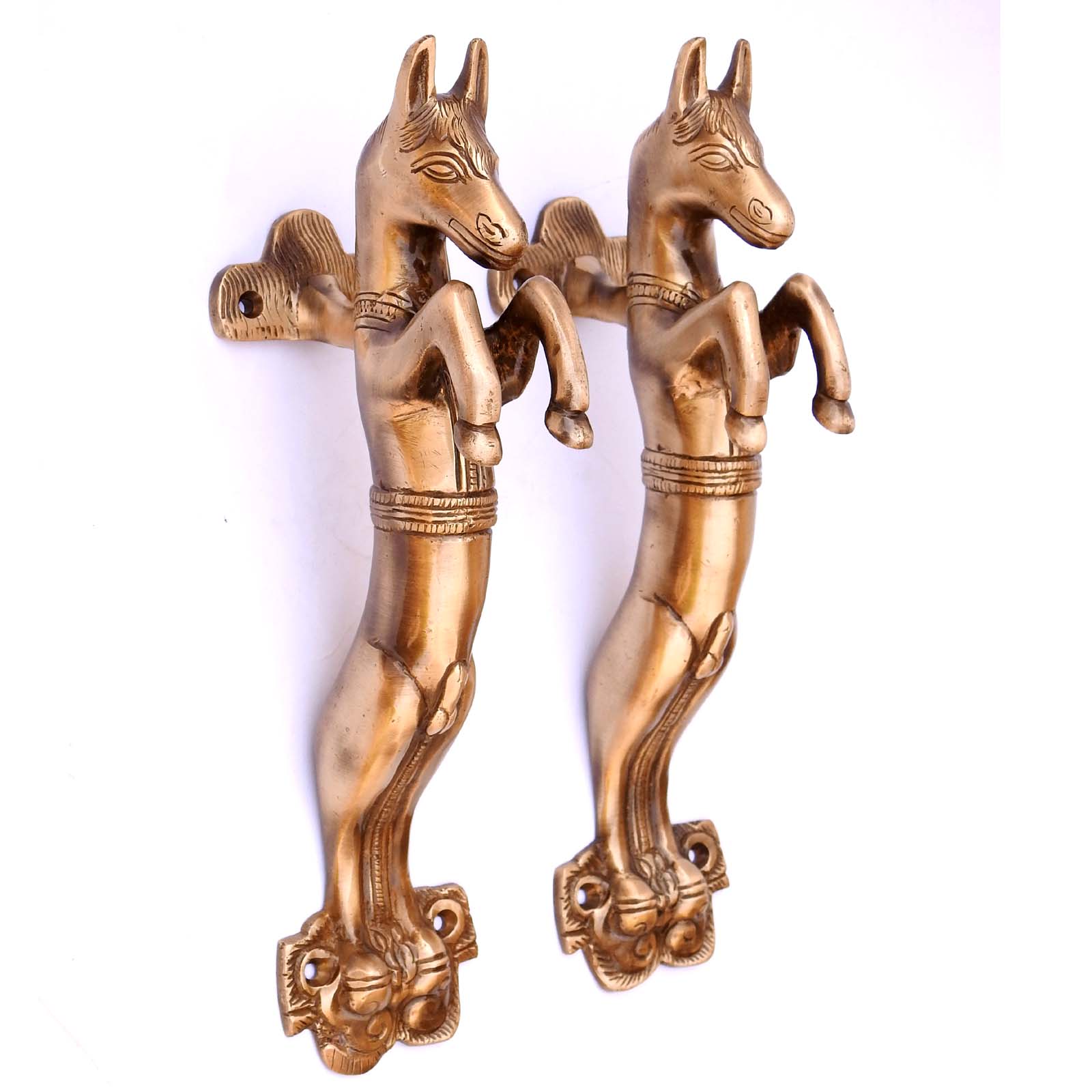 Brass Horse Door Handles