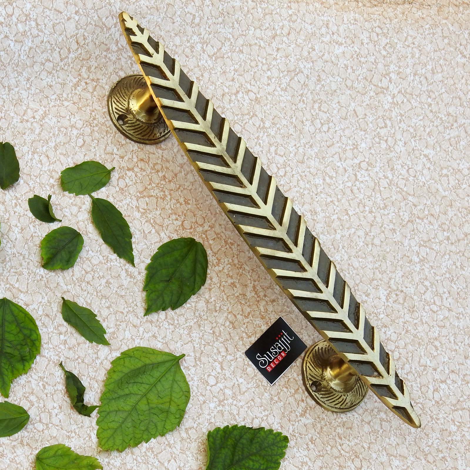 Brass Leaf Decorative Handle