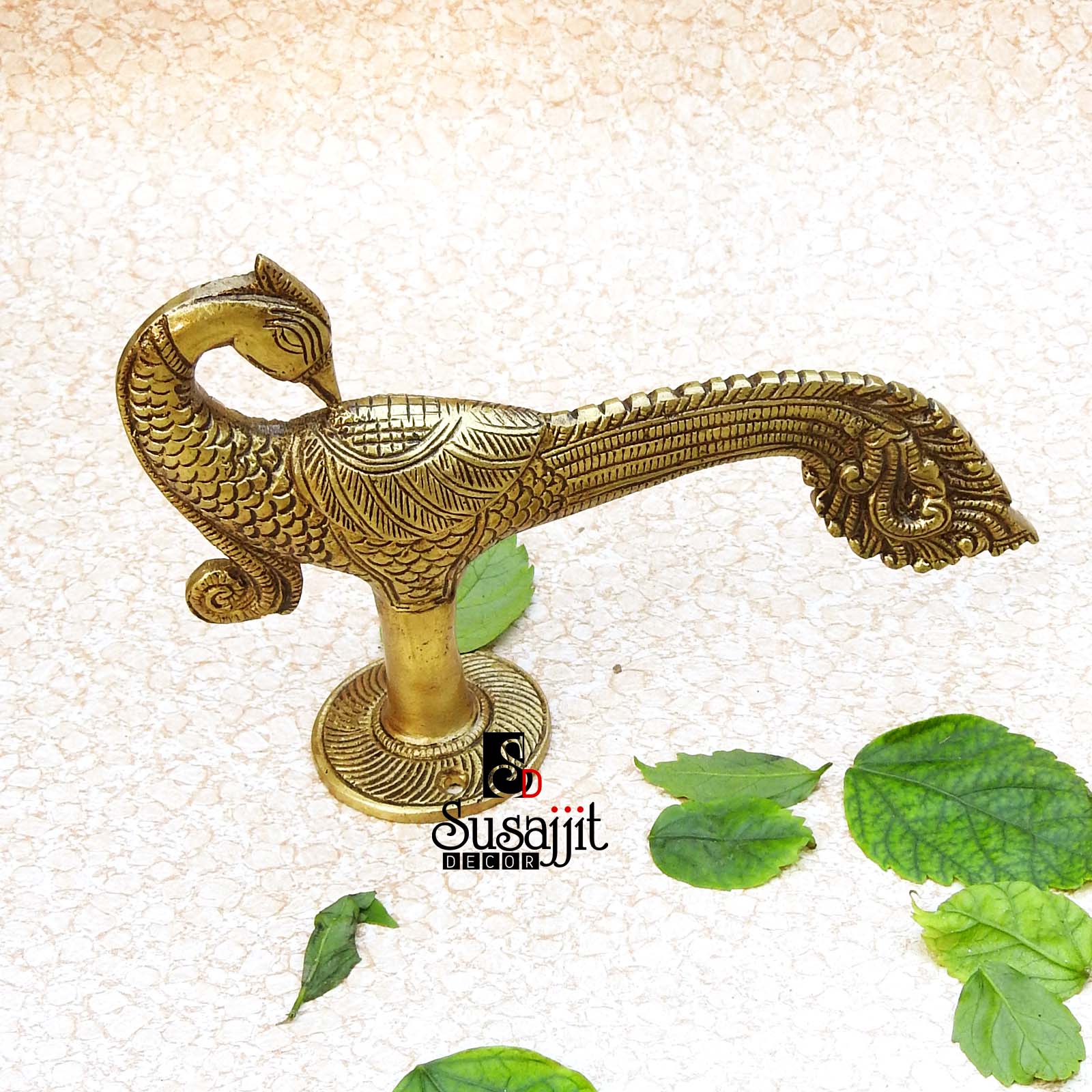 Brass Peacock Showpiece