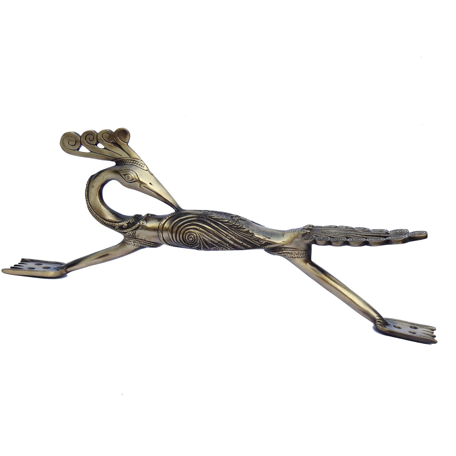 Brass Peacock Door Handle