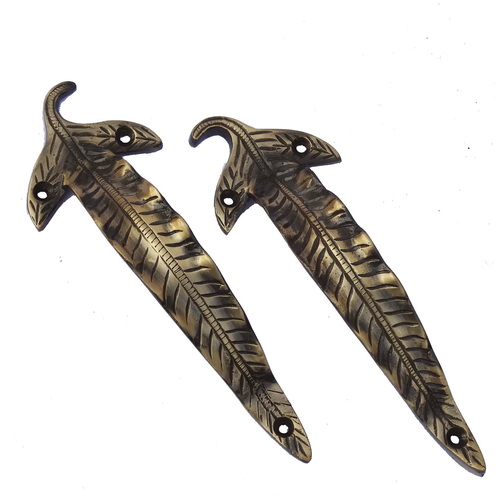 Decorative Feather-Shaped Handles
