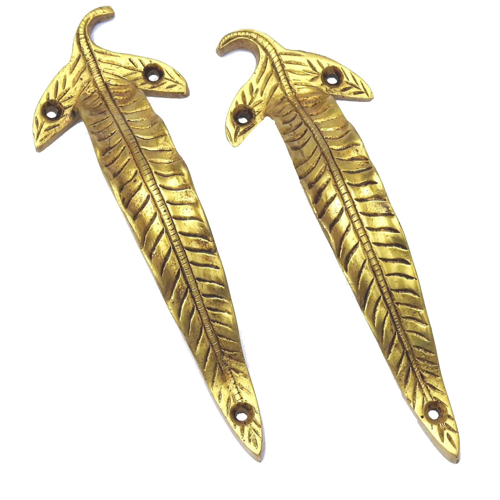 Antique Brass Leaf Handles